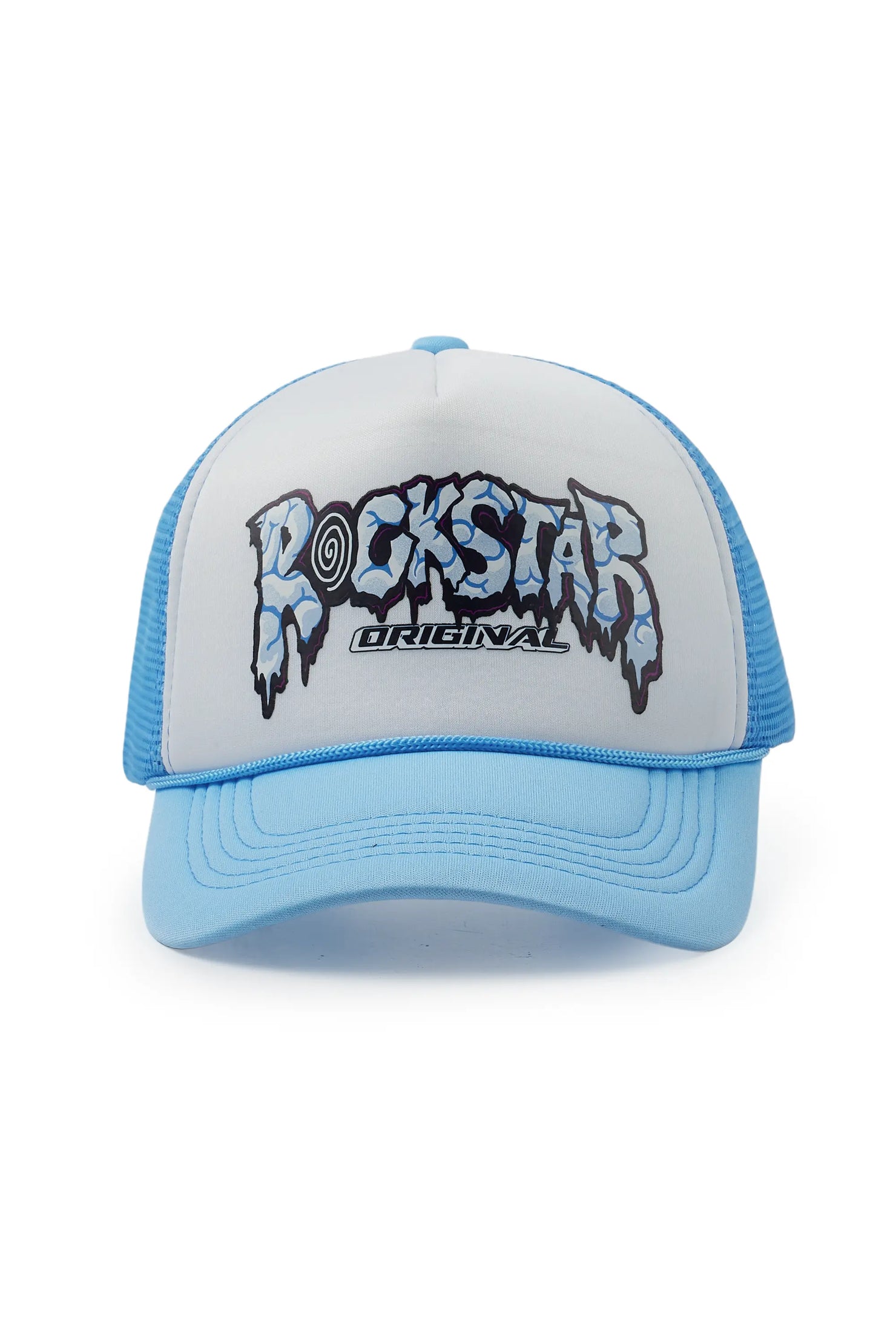 Geek Skull White/Blue Trucker Hat