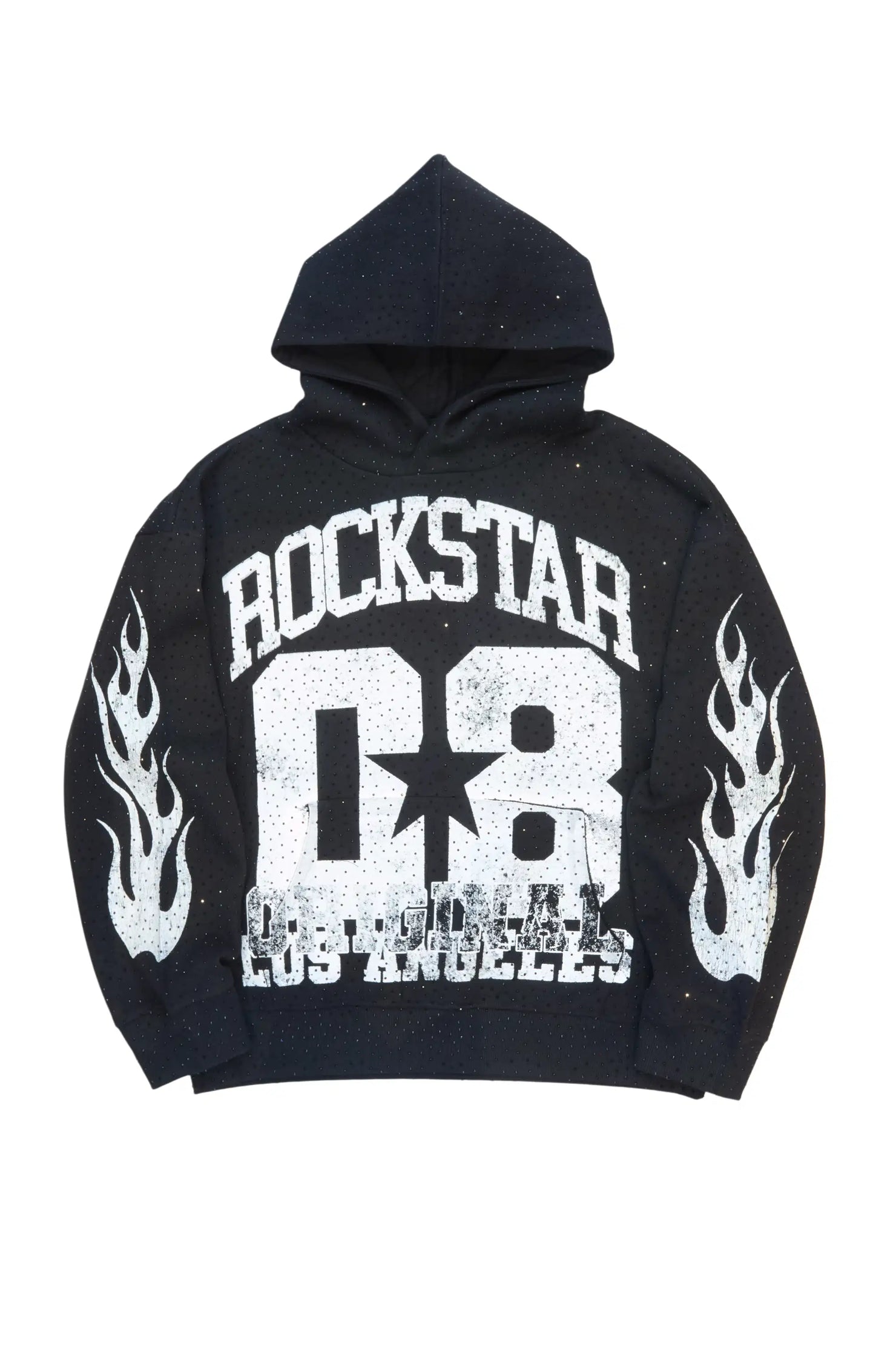 Adrianne Black Rhinestone Hoodie