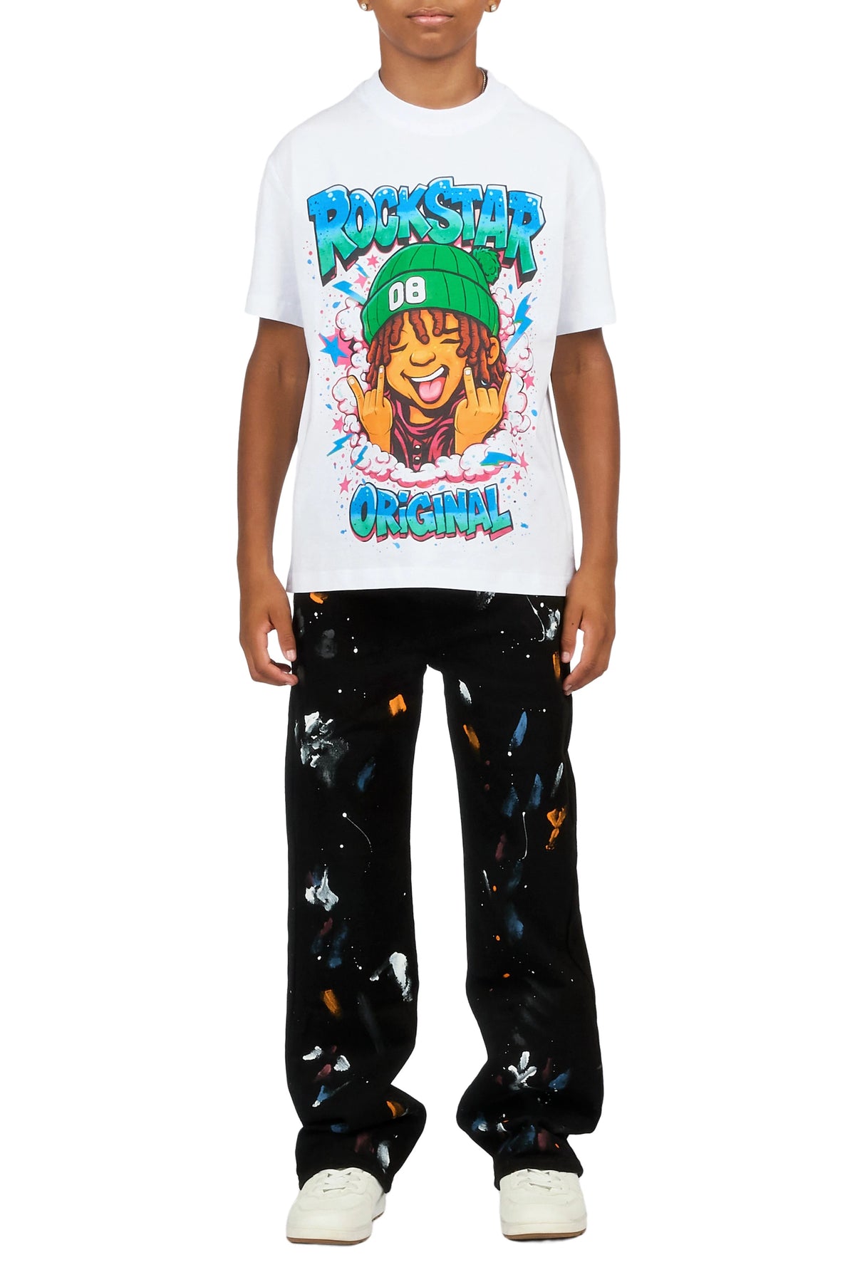 Boys Vicente Black Straight Fit Jean
