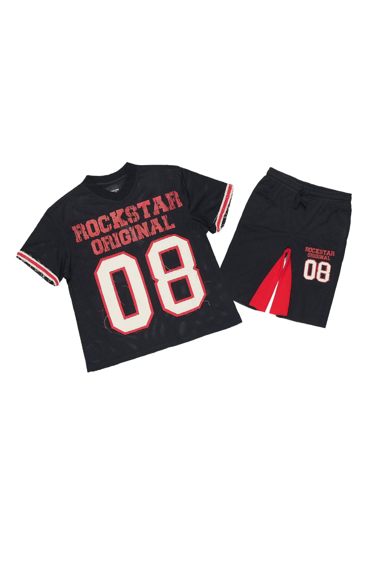 Boys Deston Black/Multi T-Shirt/Short Set