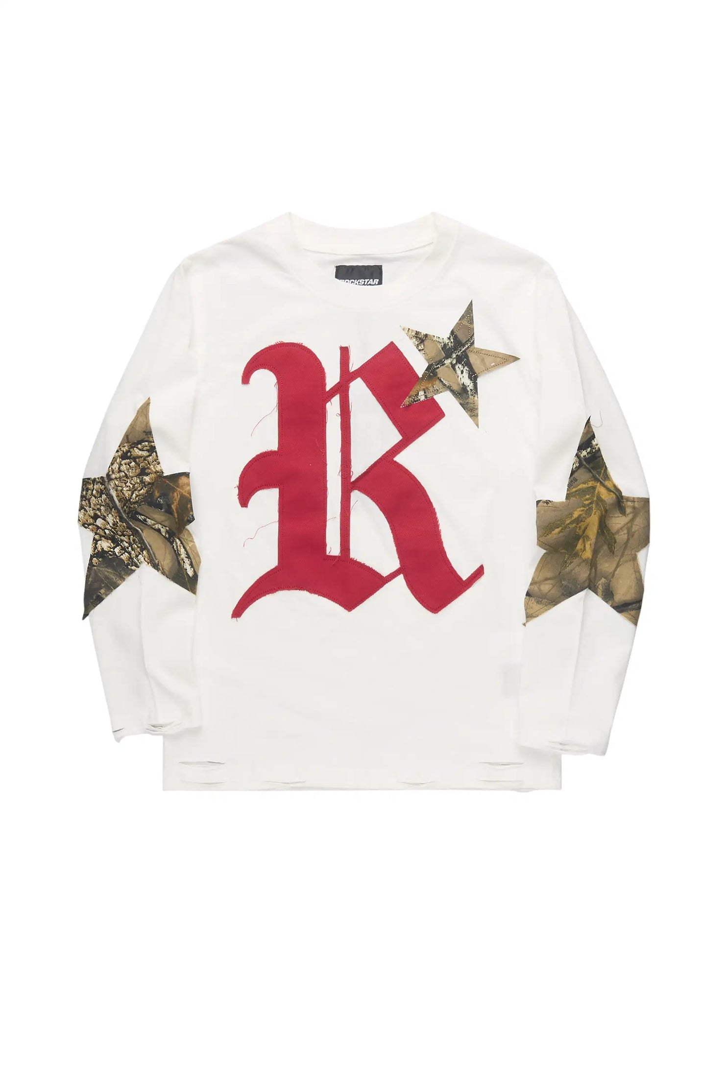 Boys Delgero White/Red L/S T-Shirt