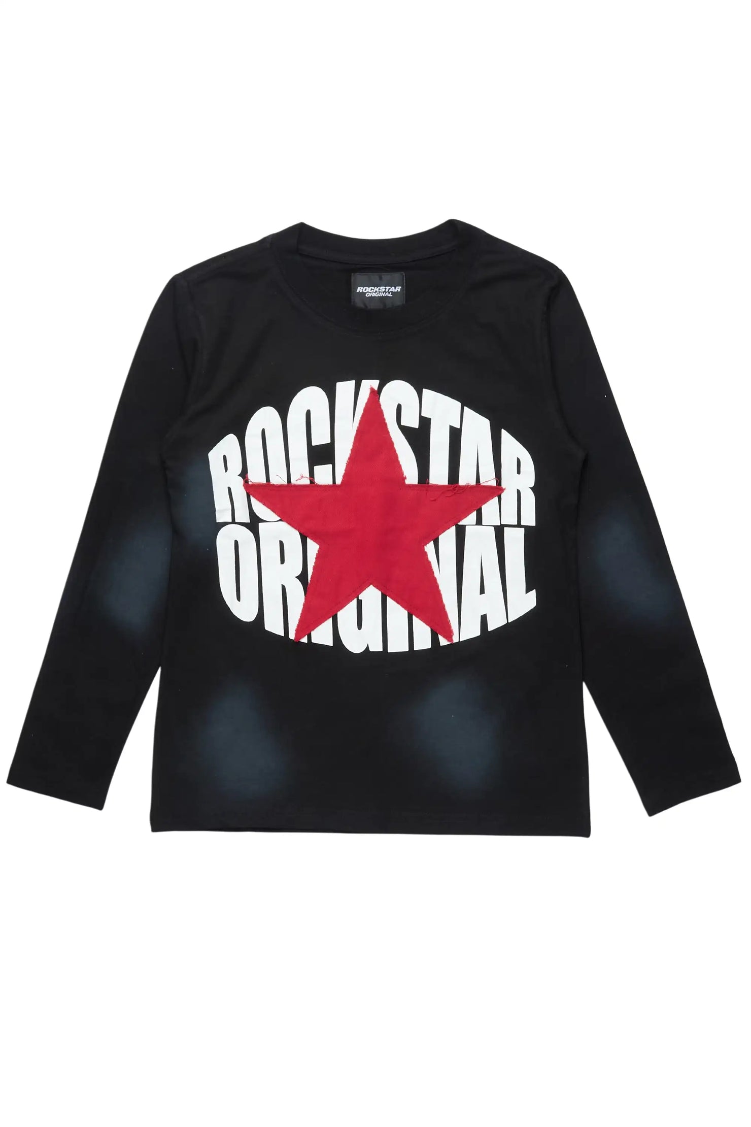 Boys State Black L/S Graphic T-Shirt with Patch