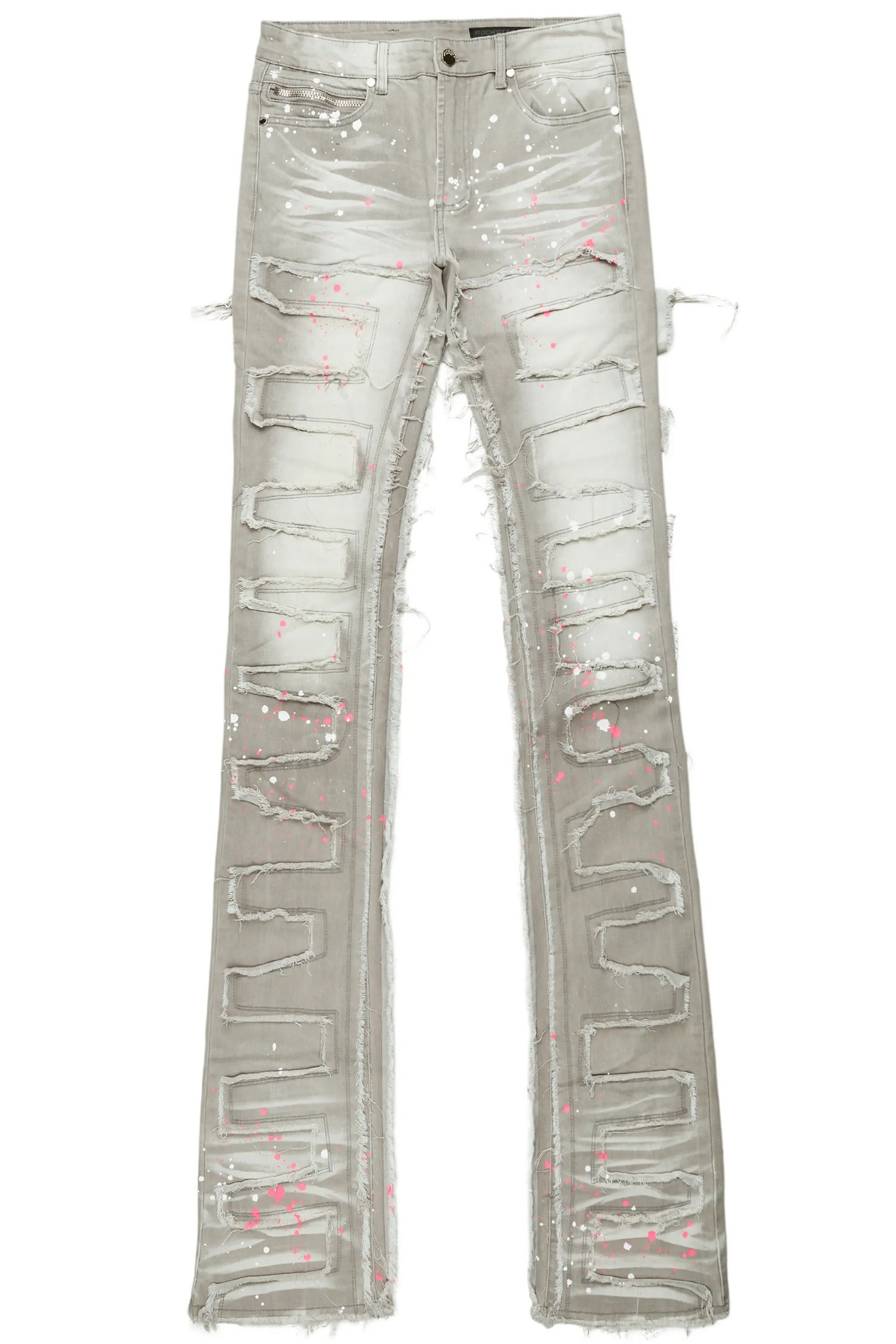 Niall Grey/Pink Painter Super Stacked Jean