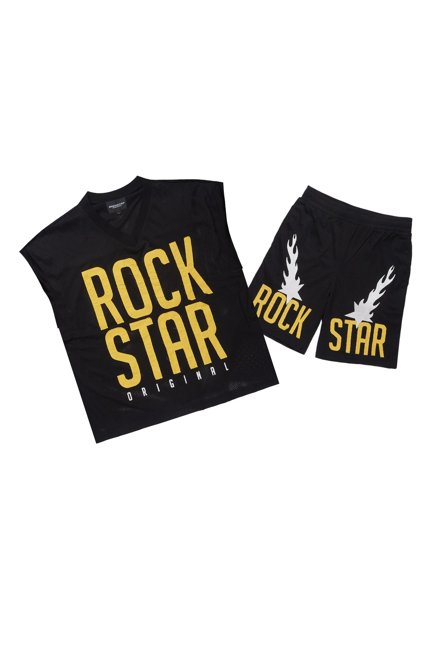 Climi Black Cut Sleeve T-Shirt/Short Set