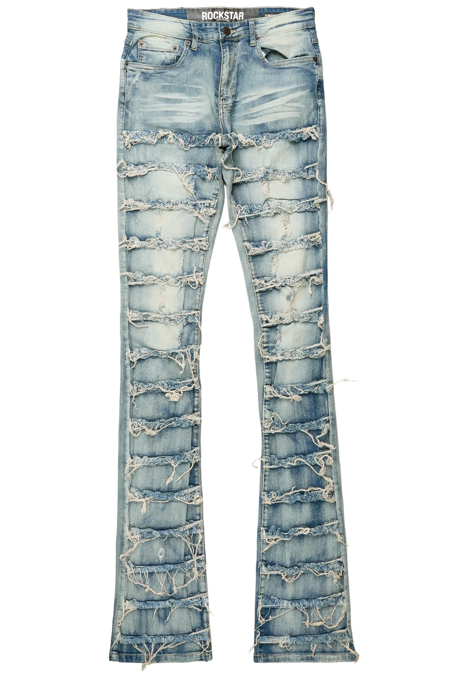 Waylon Tint Frayed Super Stacked Flare Jean