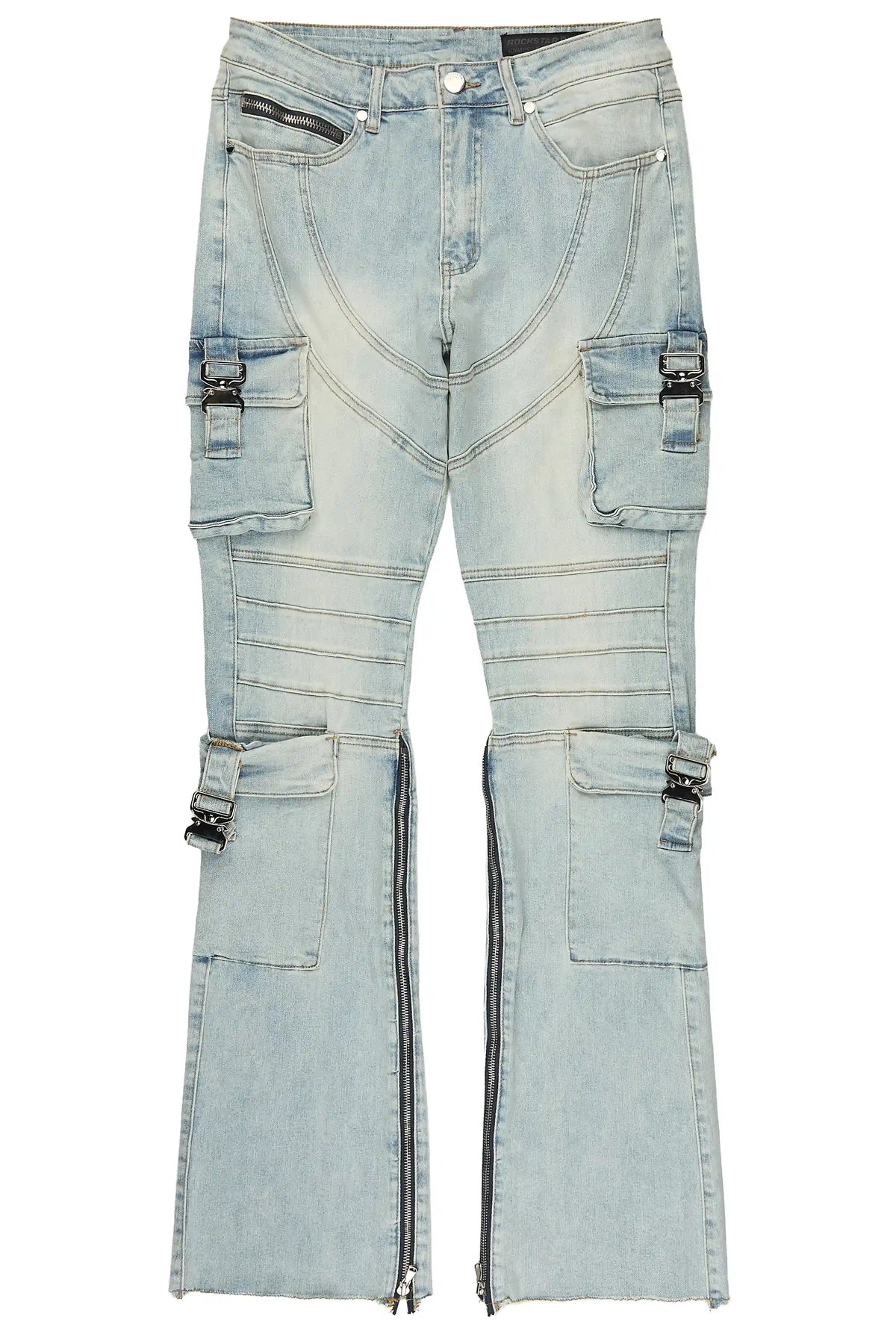 Hughes Blue Stacked Fit Jean
