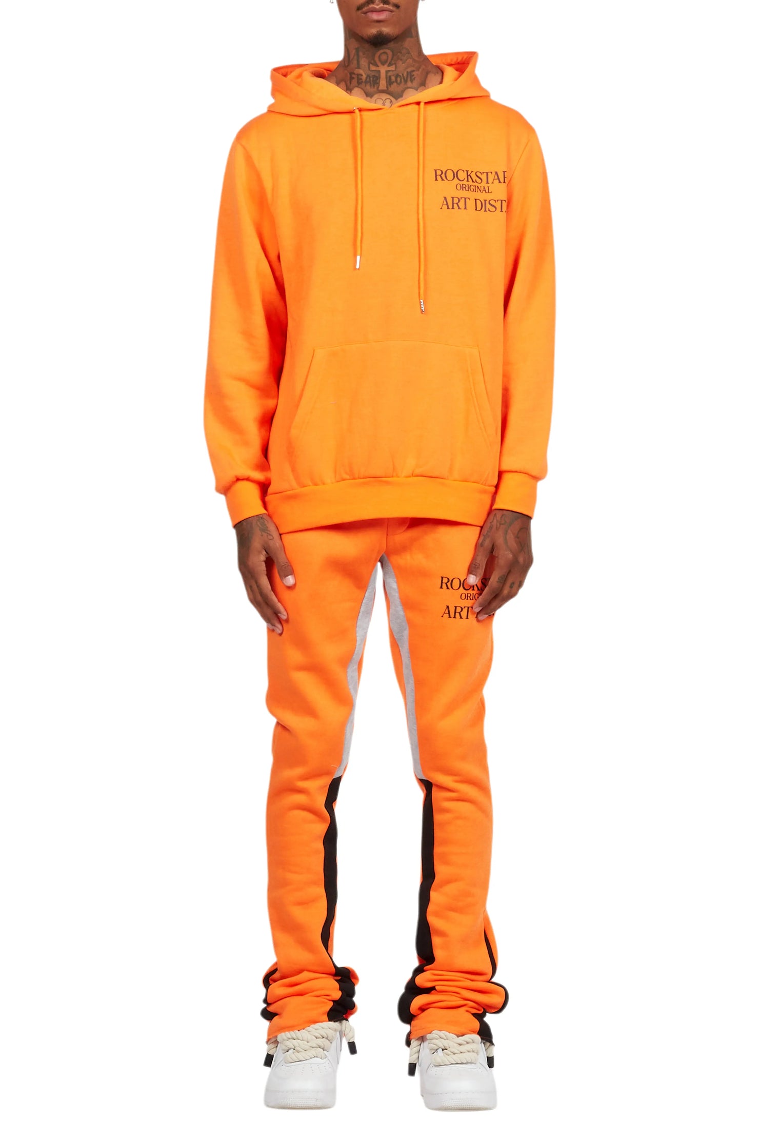 Briggs Orange Hoodie/Super Stacked Flare Track Set