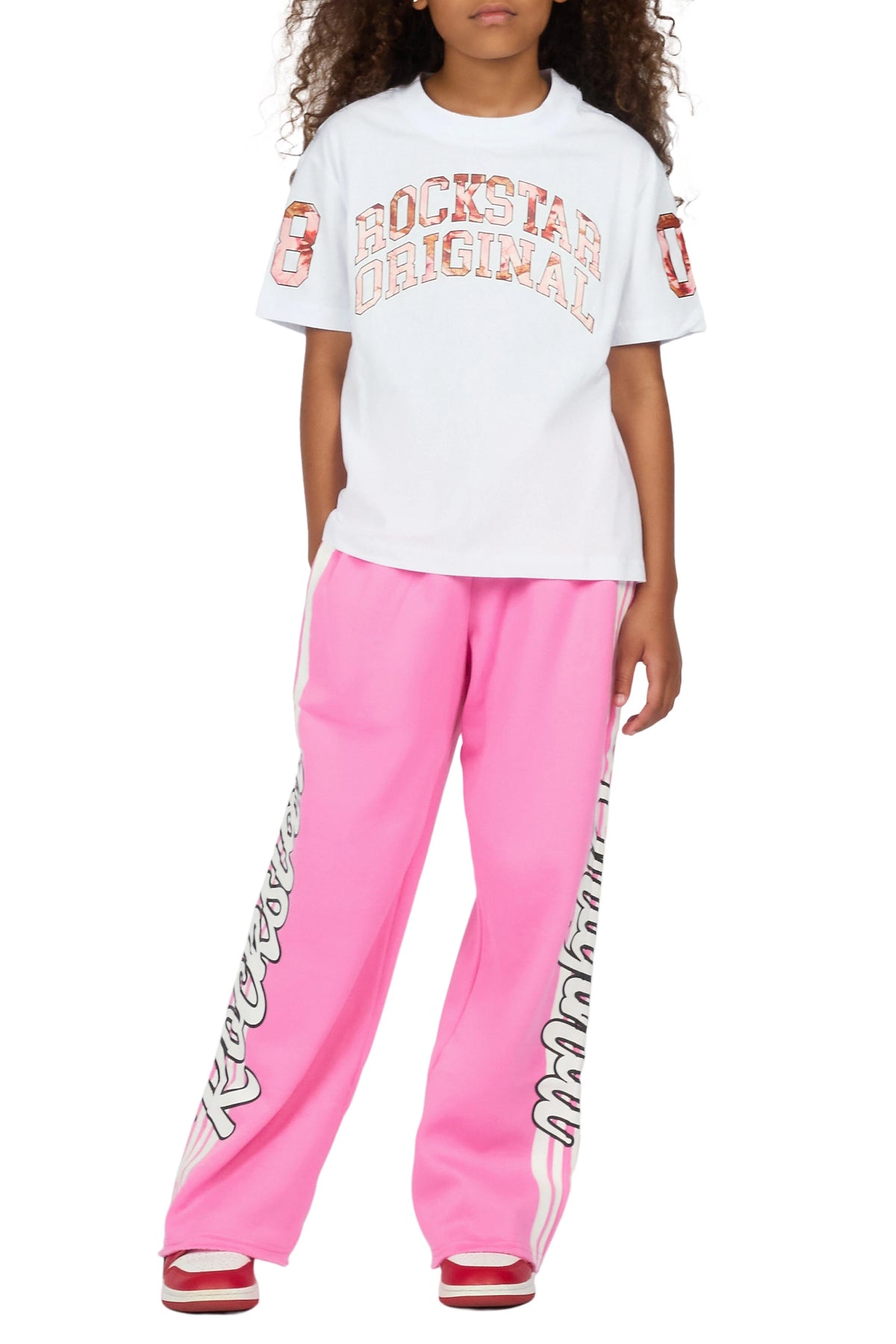 Girls Trinity Pink Baggy Track Pant