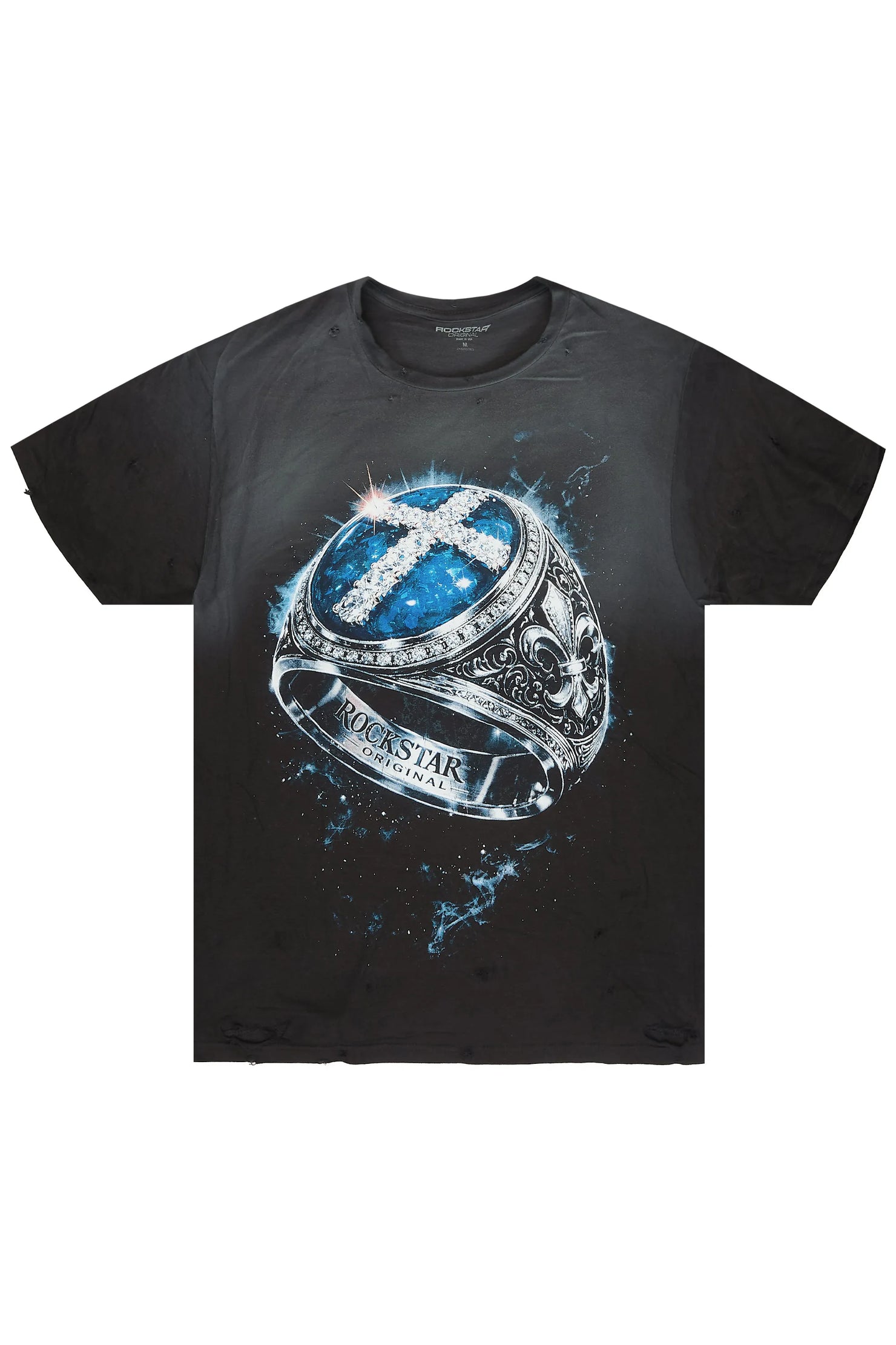 Zamie Black Oversized Graphic T-Shirt