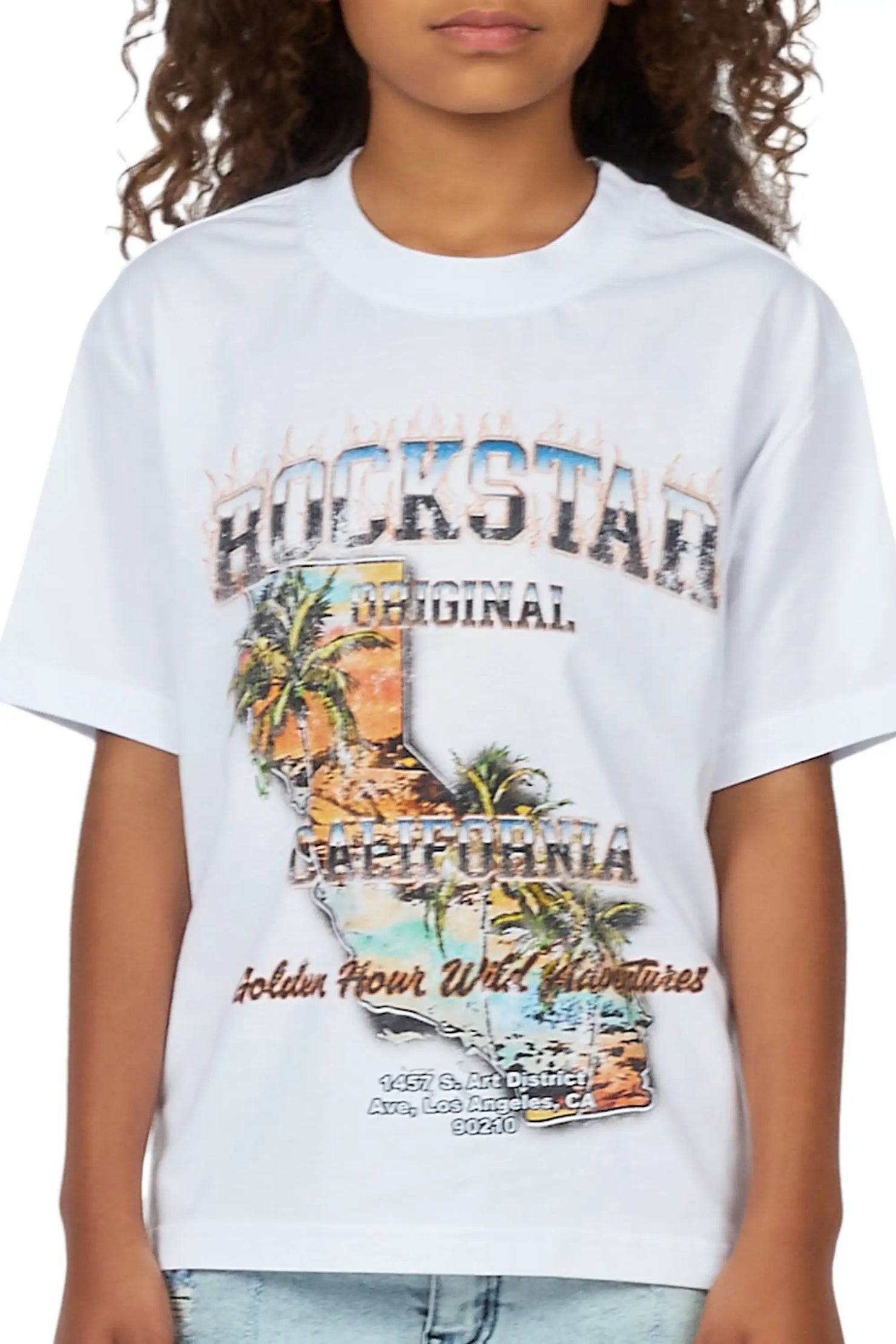 Girls Hazel White Graphic T-Shirt