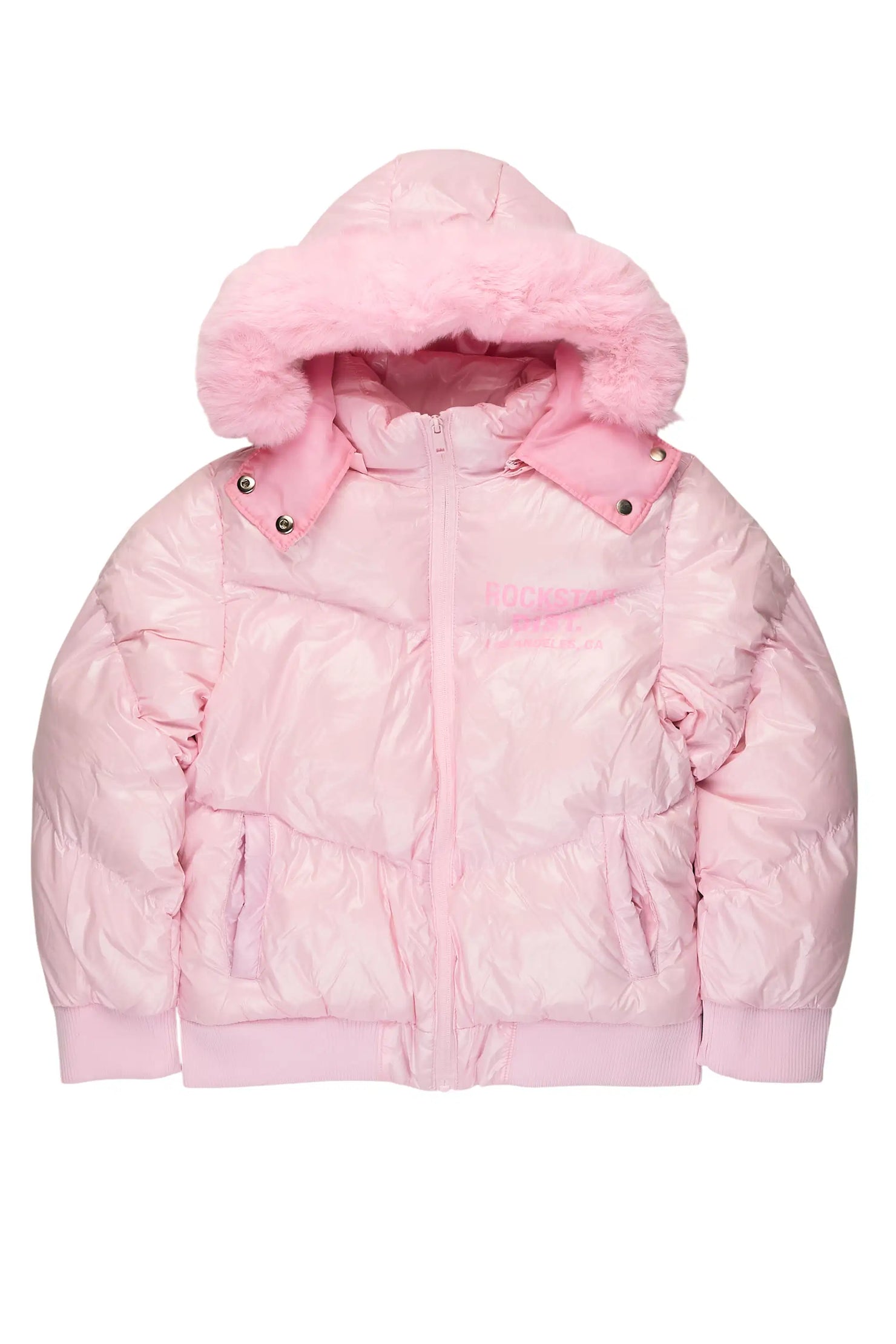 Girls Moncia Pink Puffer Jacket
