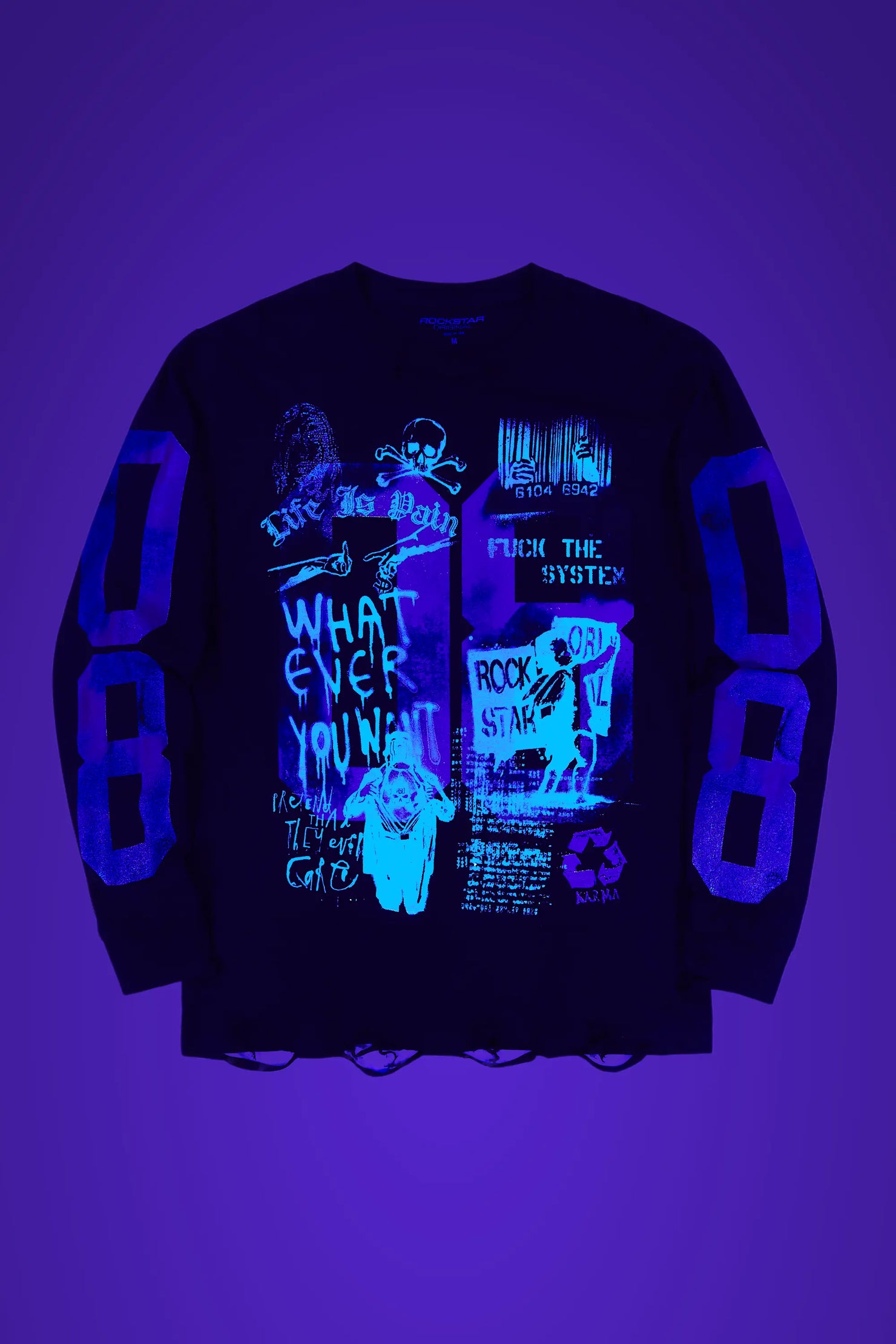 Grill Black Long Sleeve Graphic T-Shirt