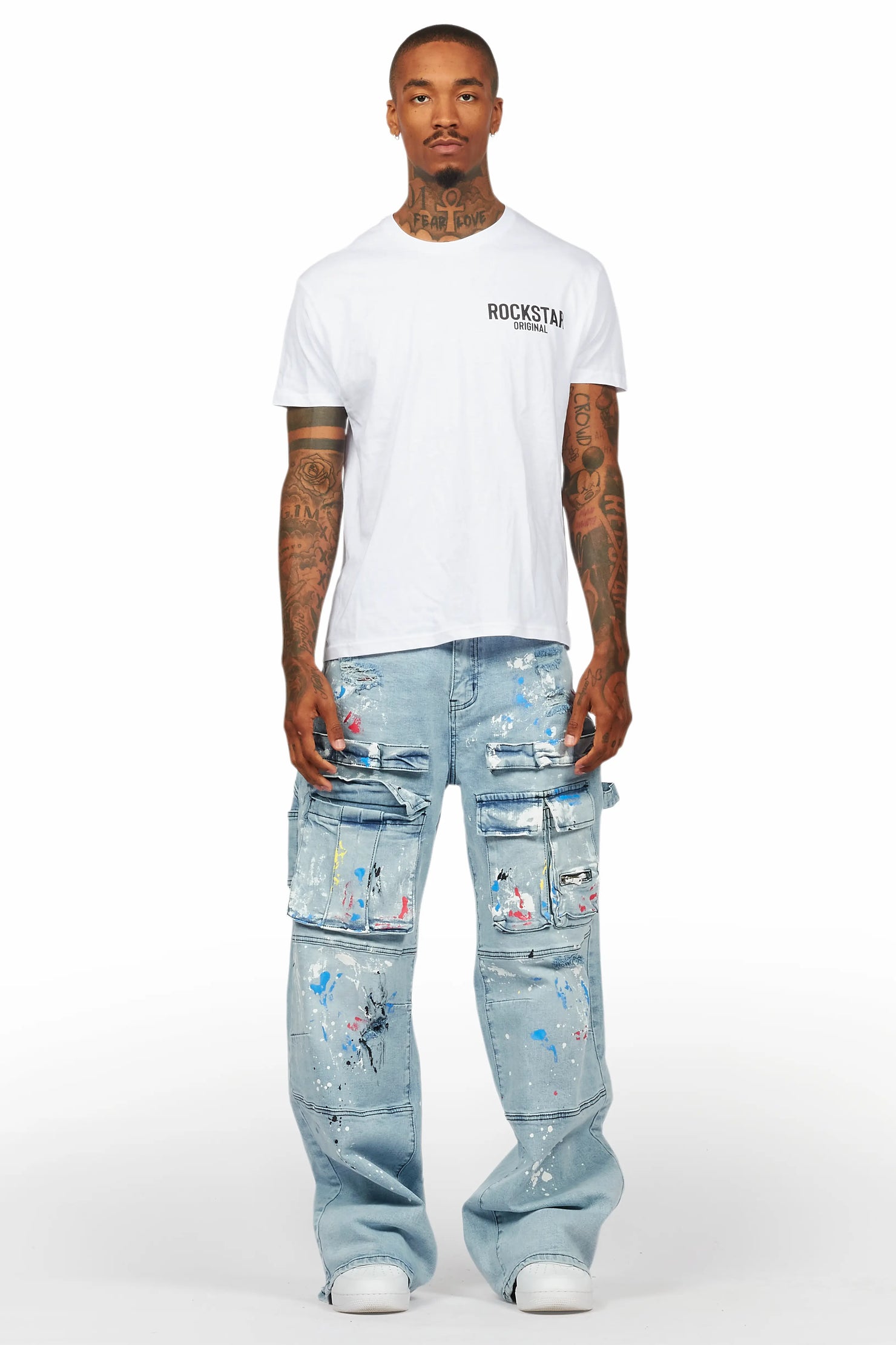 Bruin Blue Painter Baggy Cargo Jean