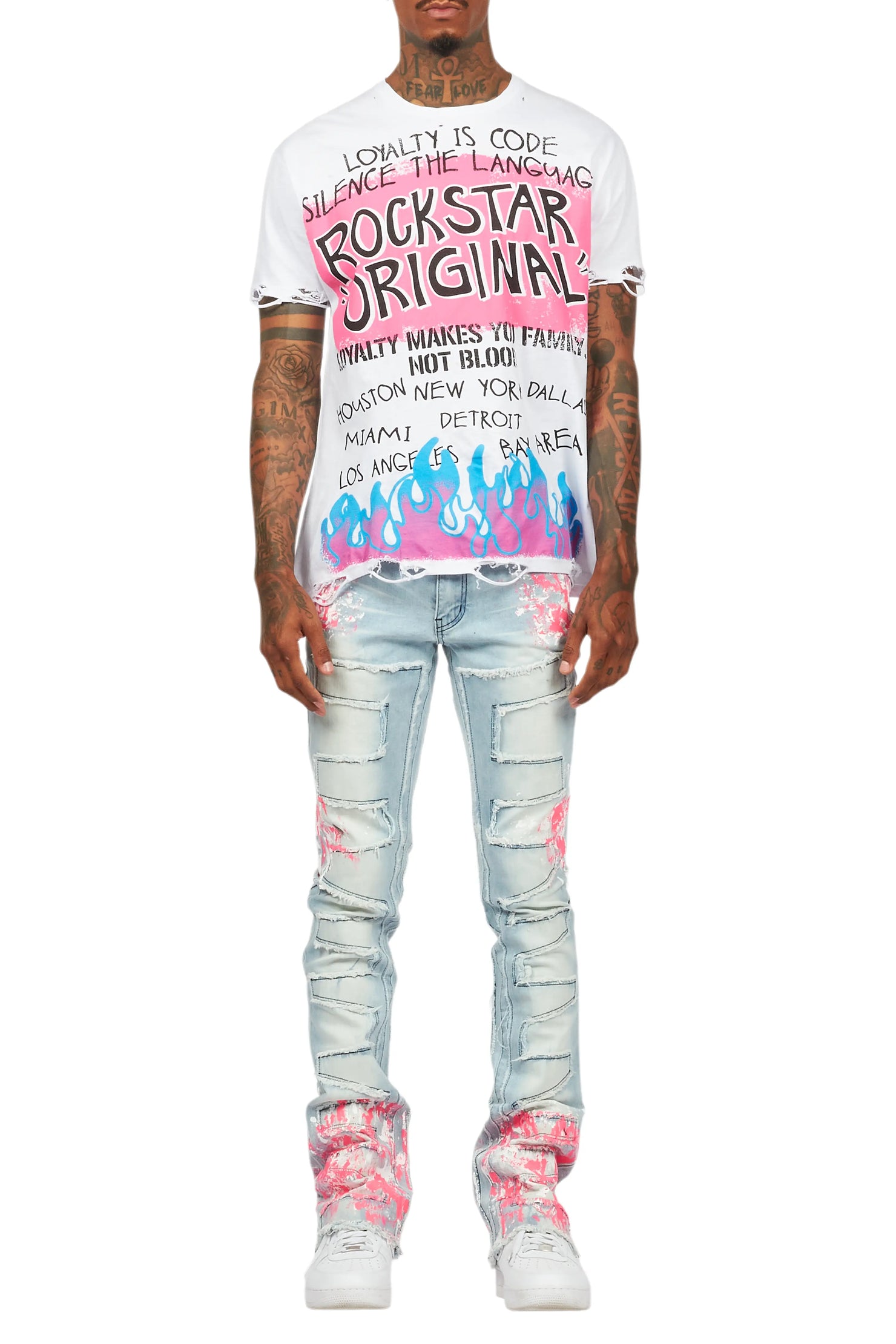 Beno White Oversized Graphic T-Shirt