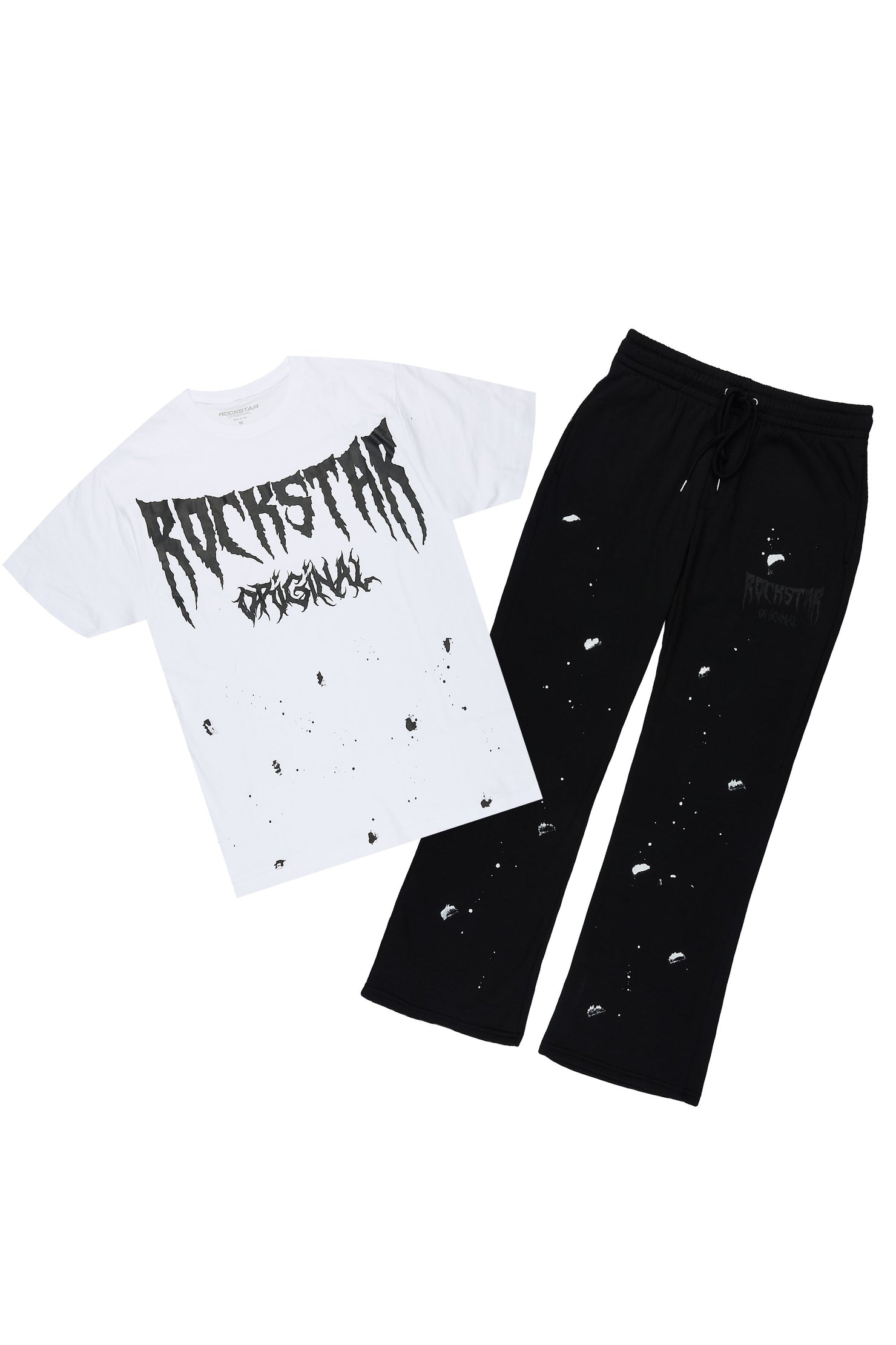 Twinkle White/Black T-Shirt/Relaxed Track Set