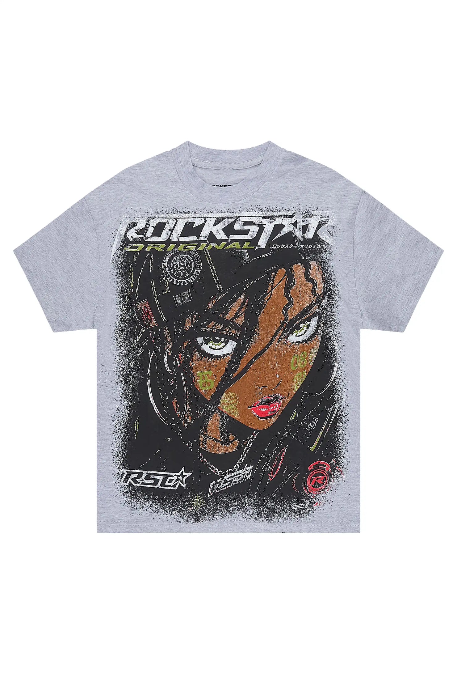 Boys Brayzo Heather Grey Graphic T-Shirt