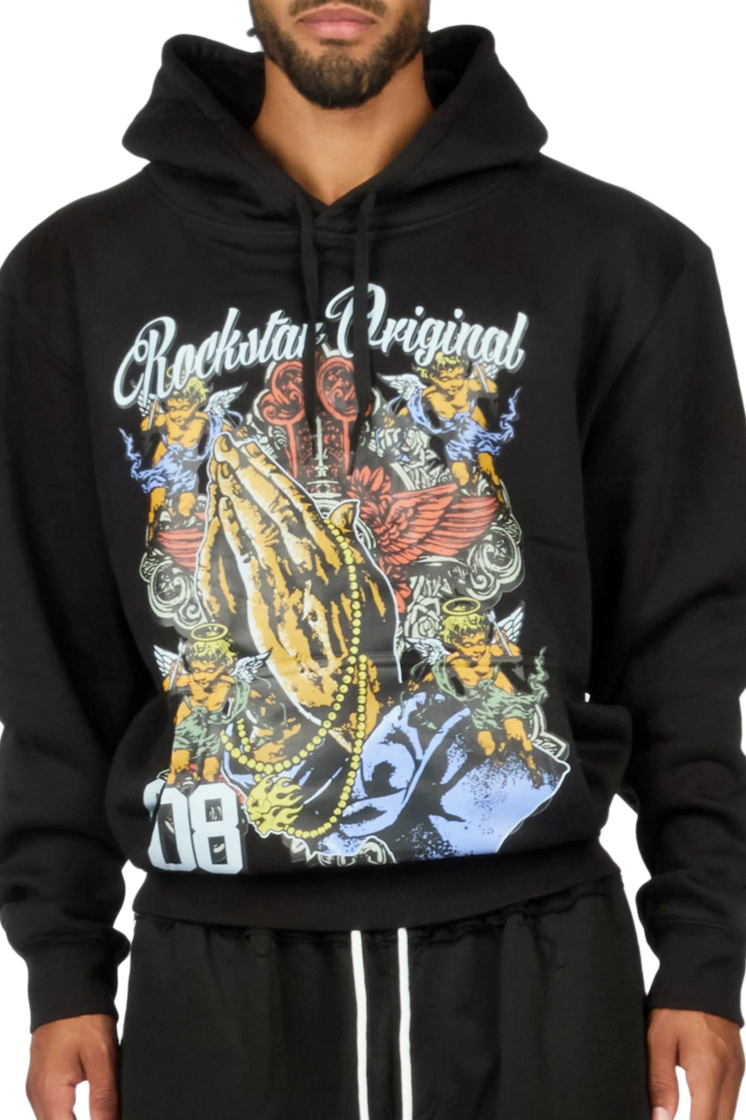 Zavien Black Graphic Hoodie