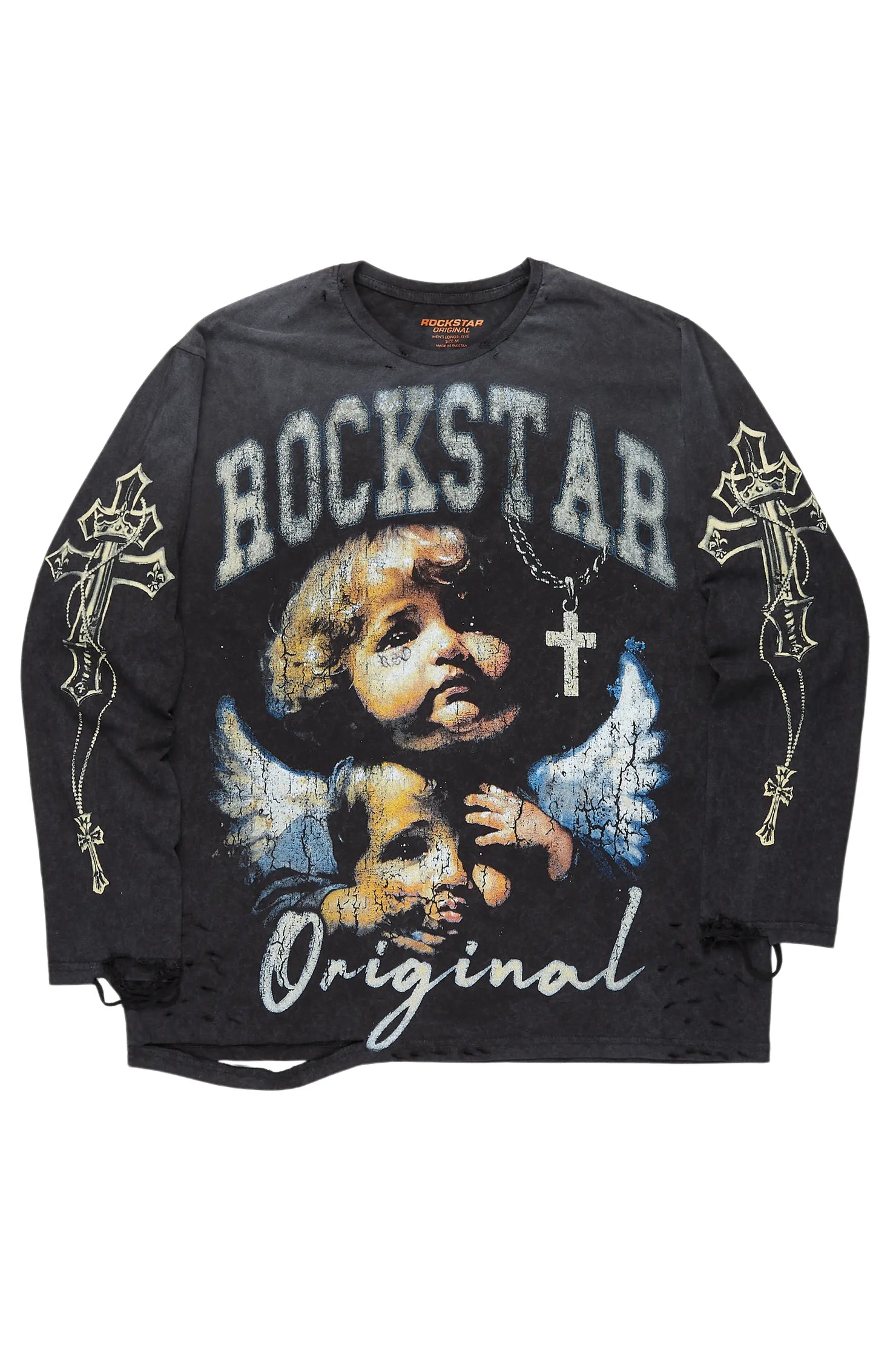 Deiter Vintage Black Long Sleeve Graphic T-Shirt