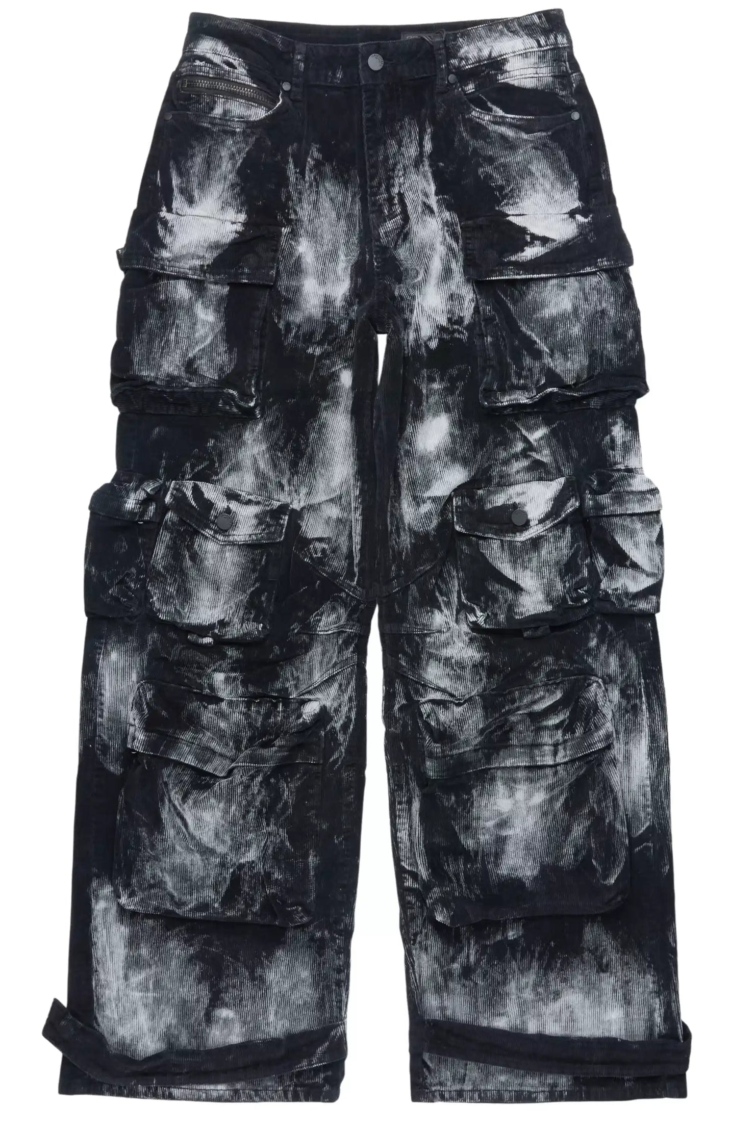 Mahesh Black Baggy Cargo Corduroy Pant