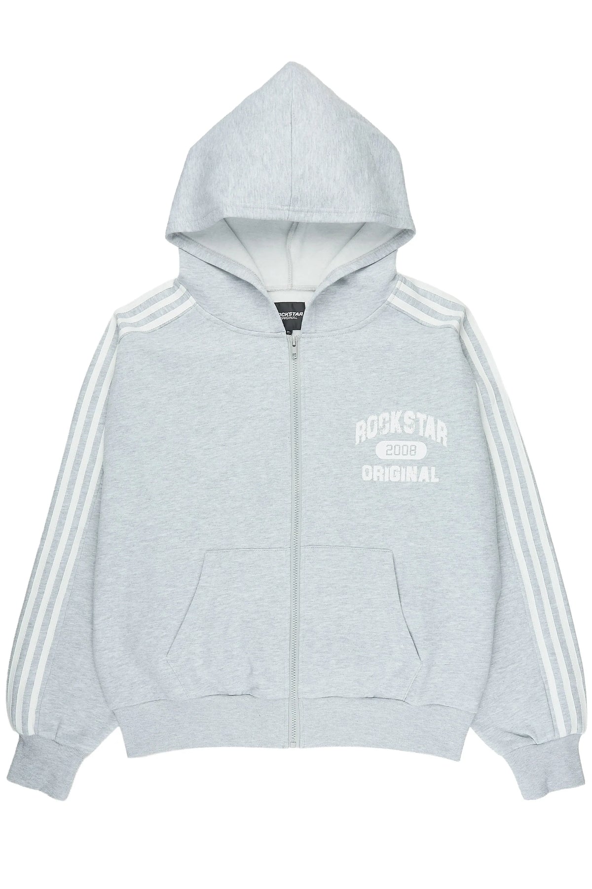 Raykeya Heather Grey Zip Up Hoodie