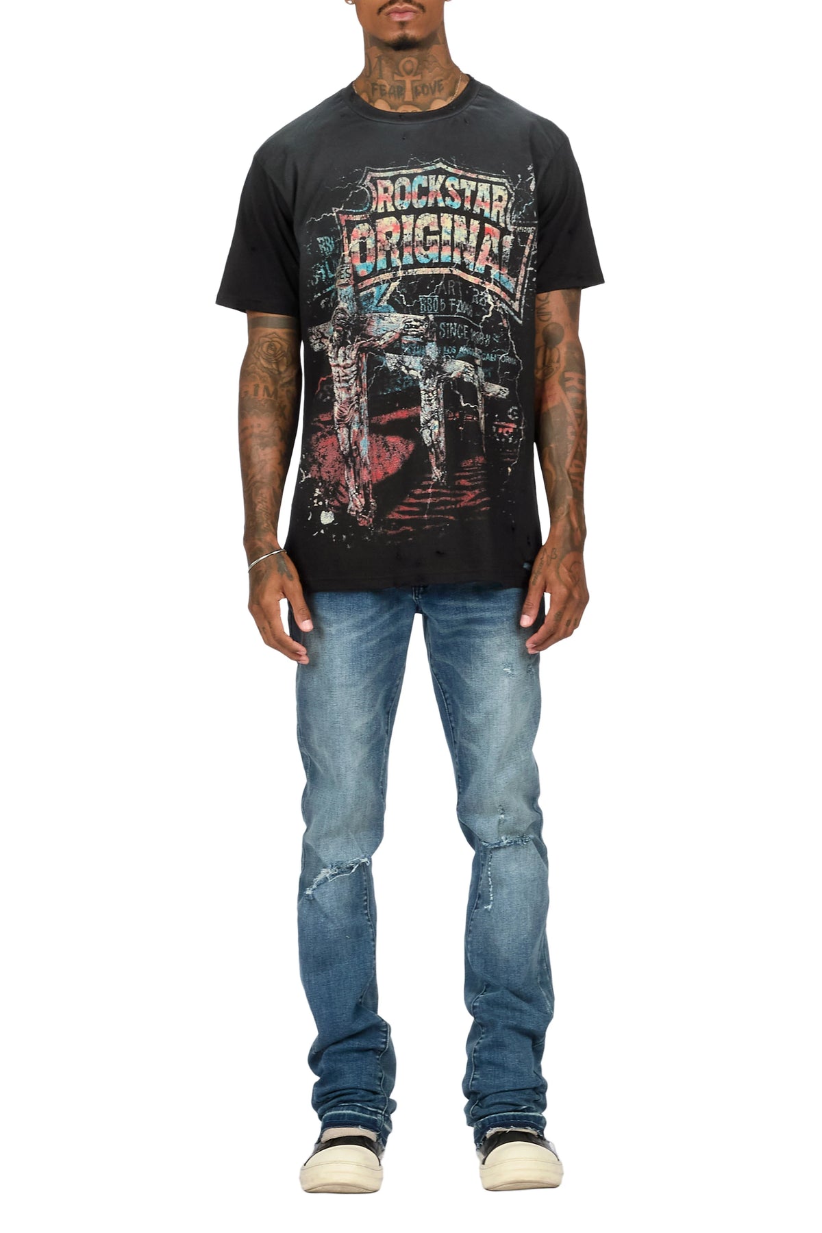 Katyo Dark Blue Stacked Jean
