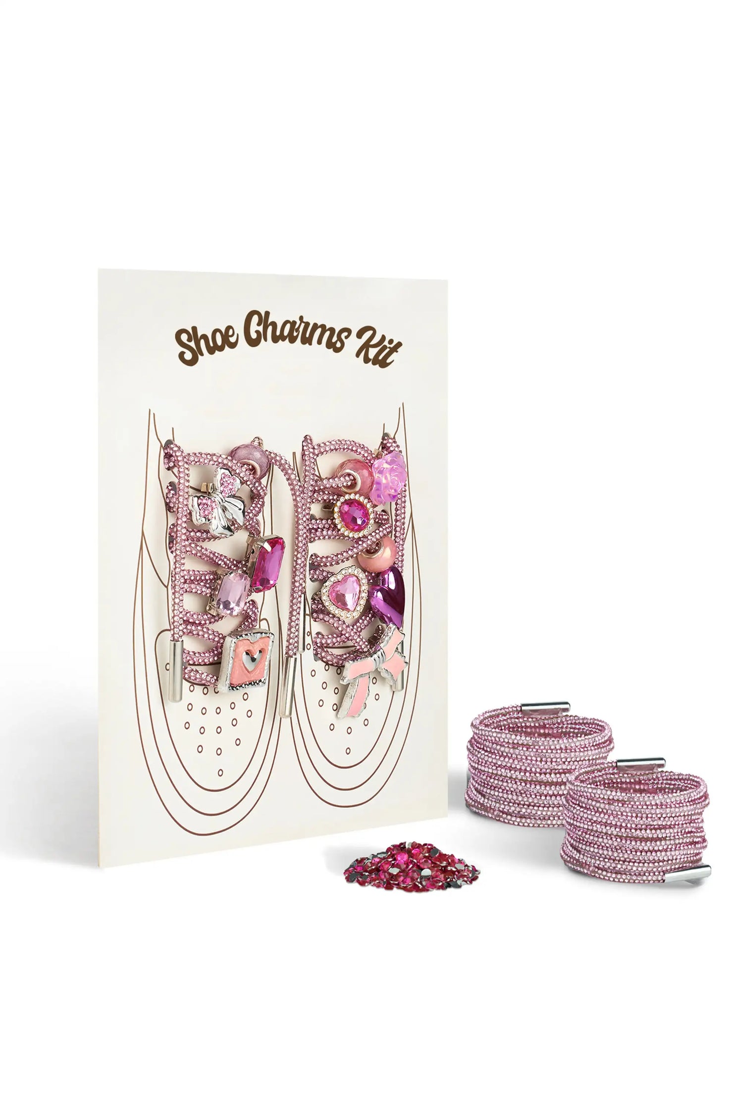 Zavia Pink Beads Shoe Charms
