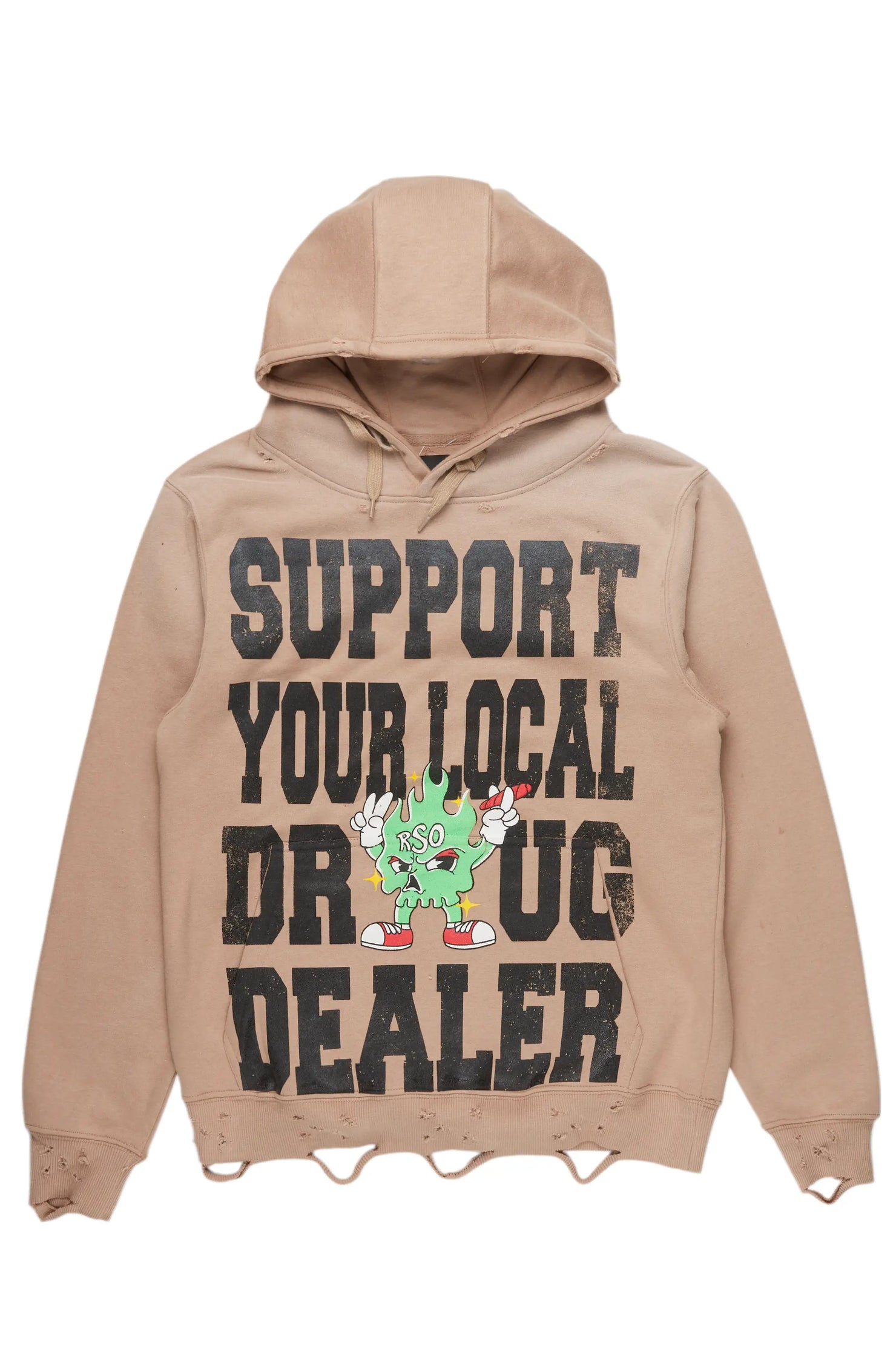 Mareona Beige Oversized Hoodie