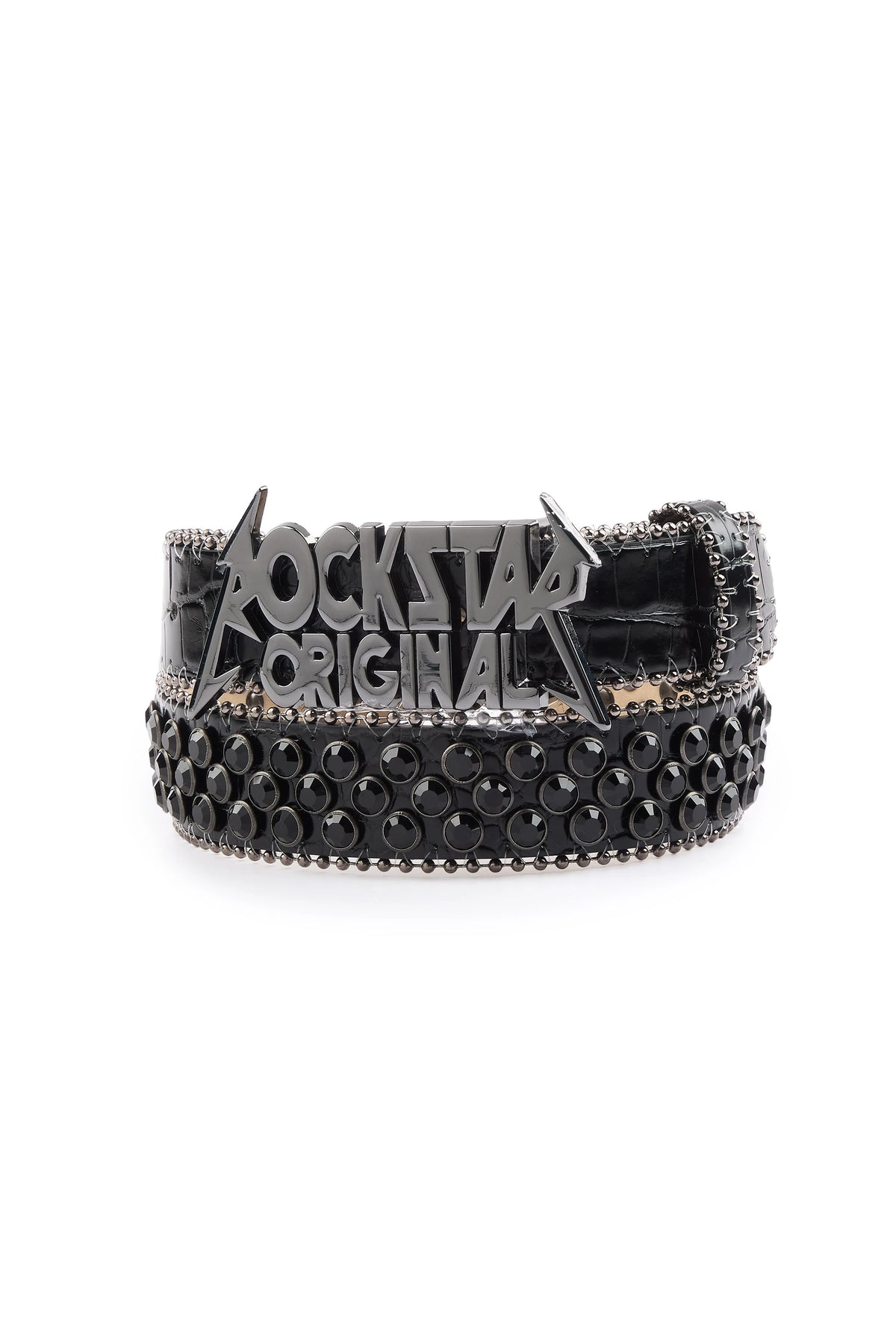 Jazlynn Black Rhinestone Belt