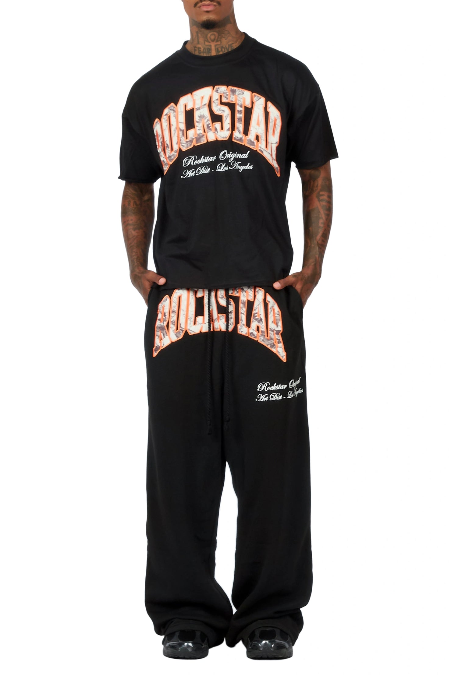 Alas Black T-Shirt/Baggy Track Set
