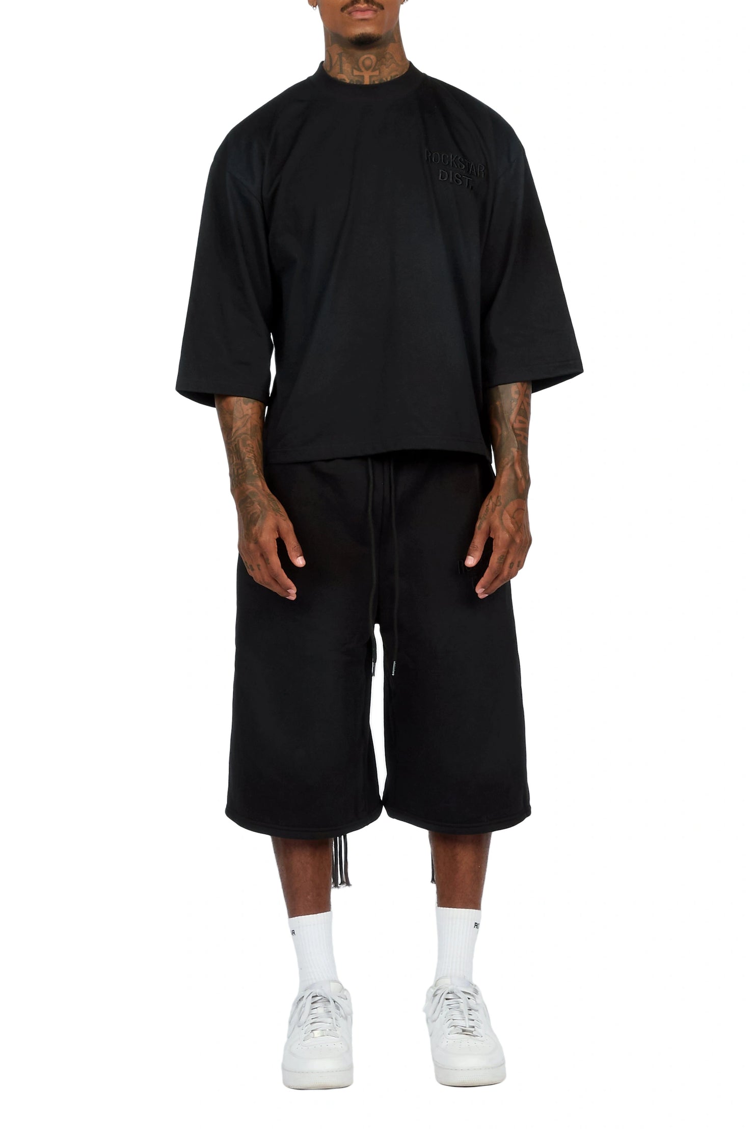 Jolan Black T-Shirt/Jort Set