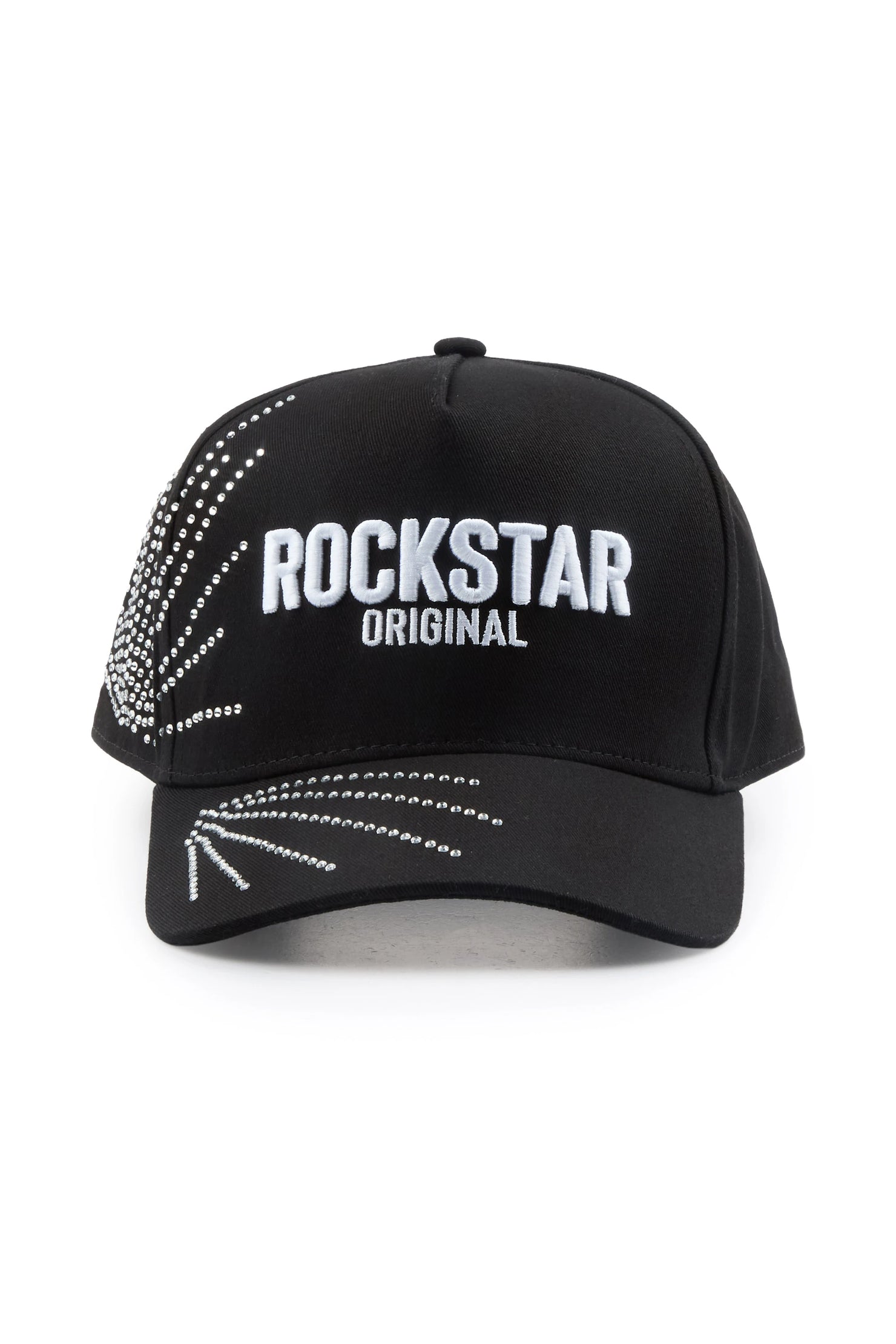 Laleana Black Rhinestone Trucker Hat