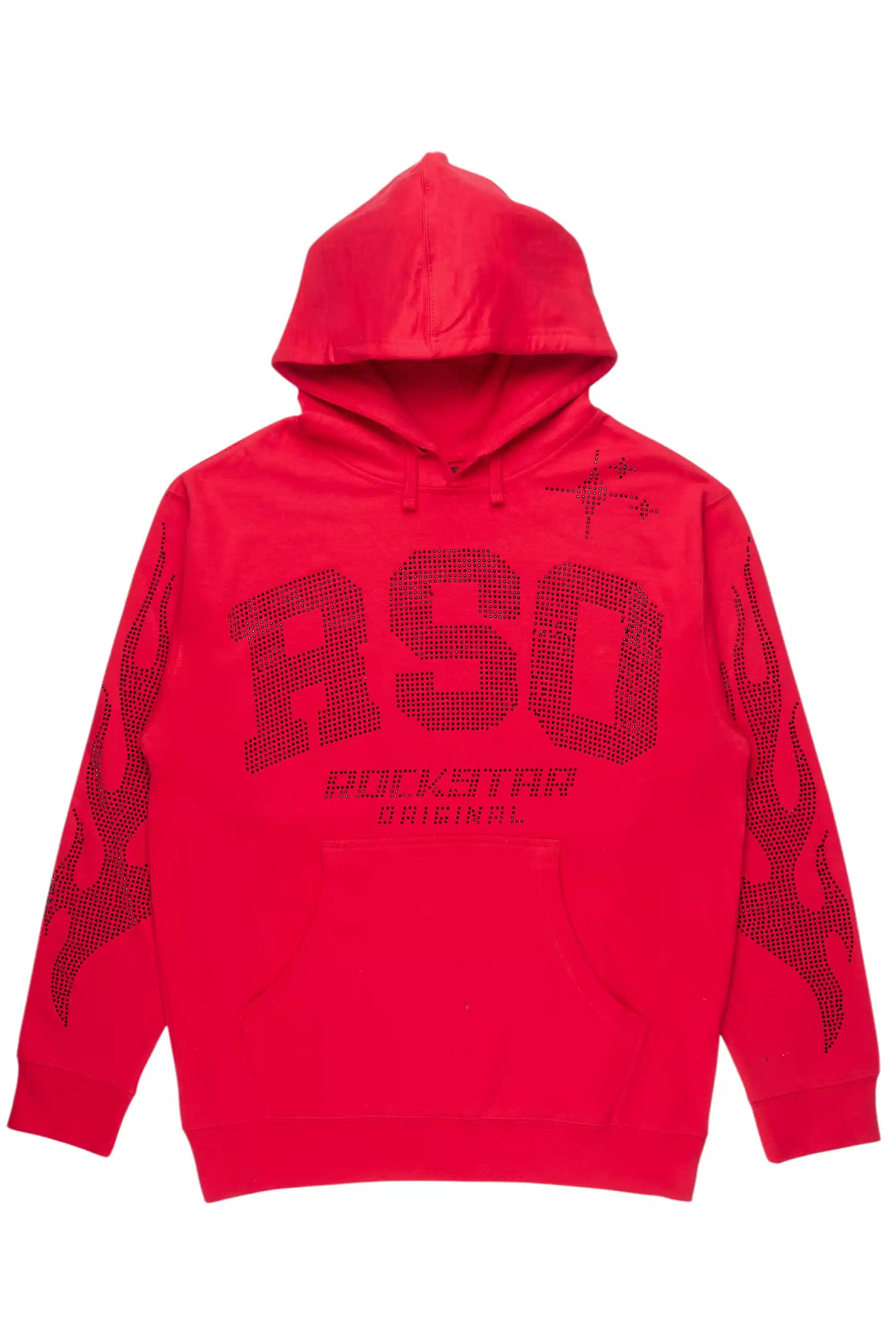 Merek Red/Black Rhinestone Graphic Hoodie