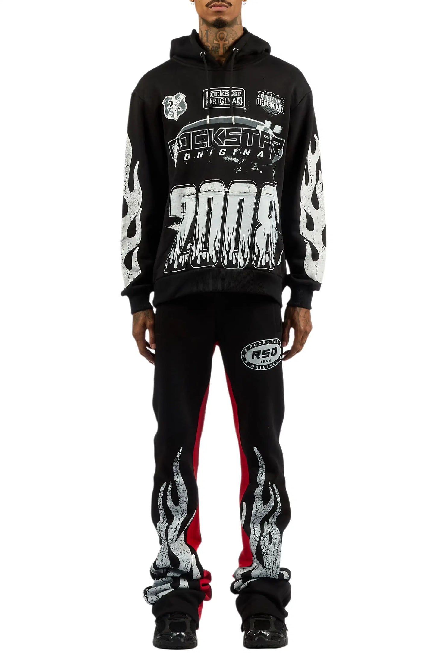 Amos Black Hoodie/Baggy Track Pant Set