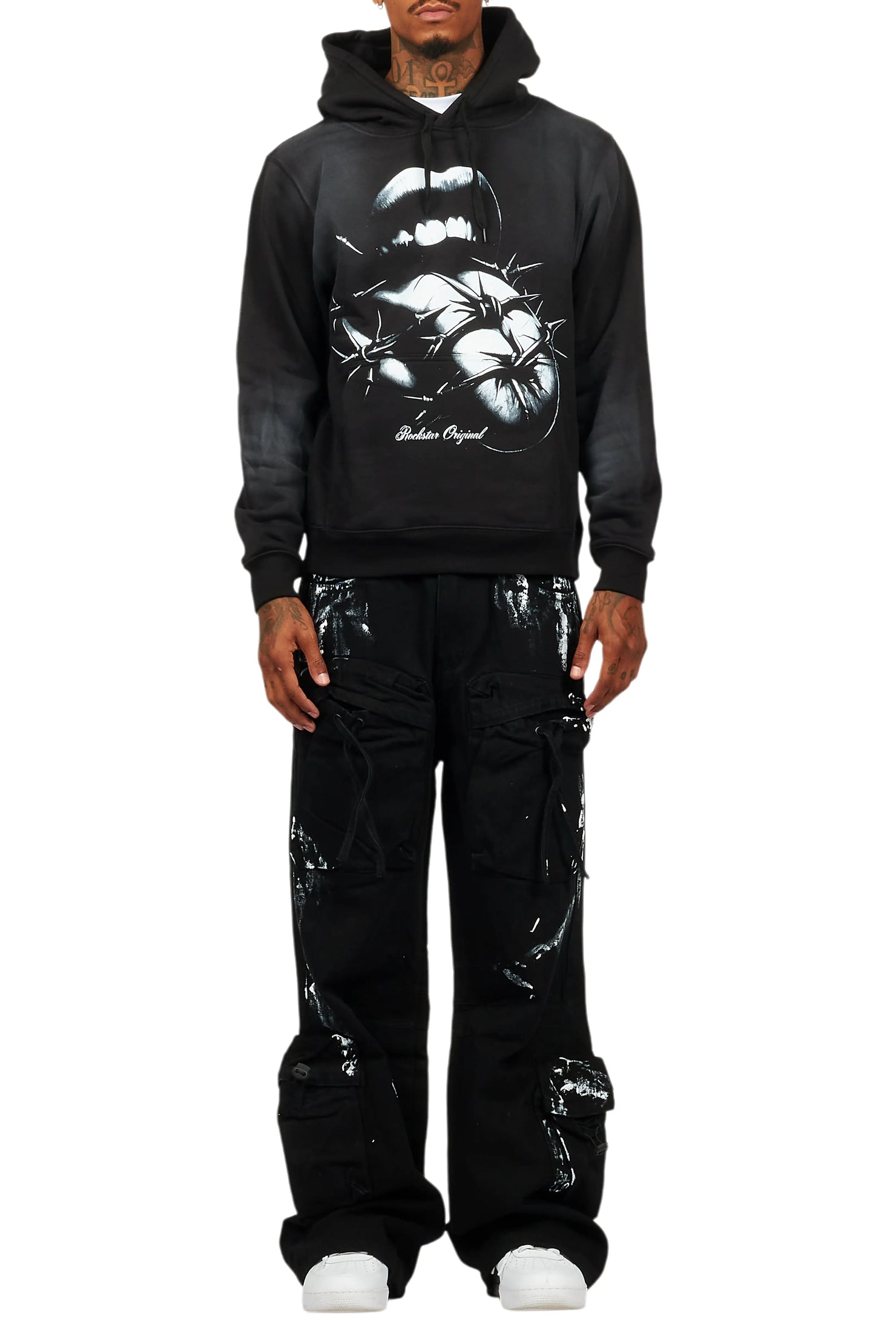 Schmear Black/White Hoodie/Baggy Fit Jean Bundle