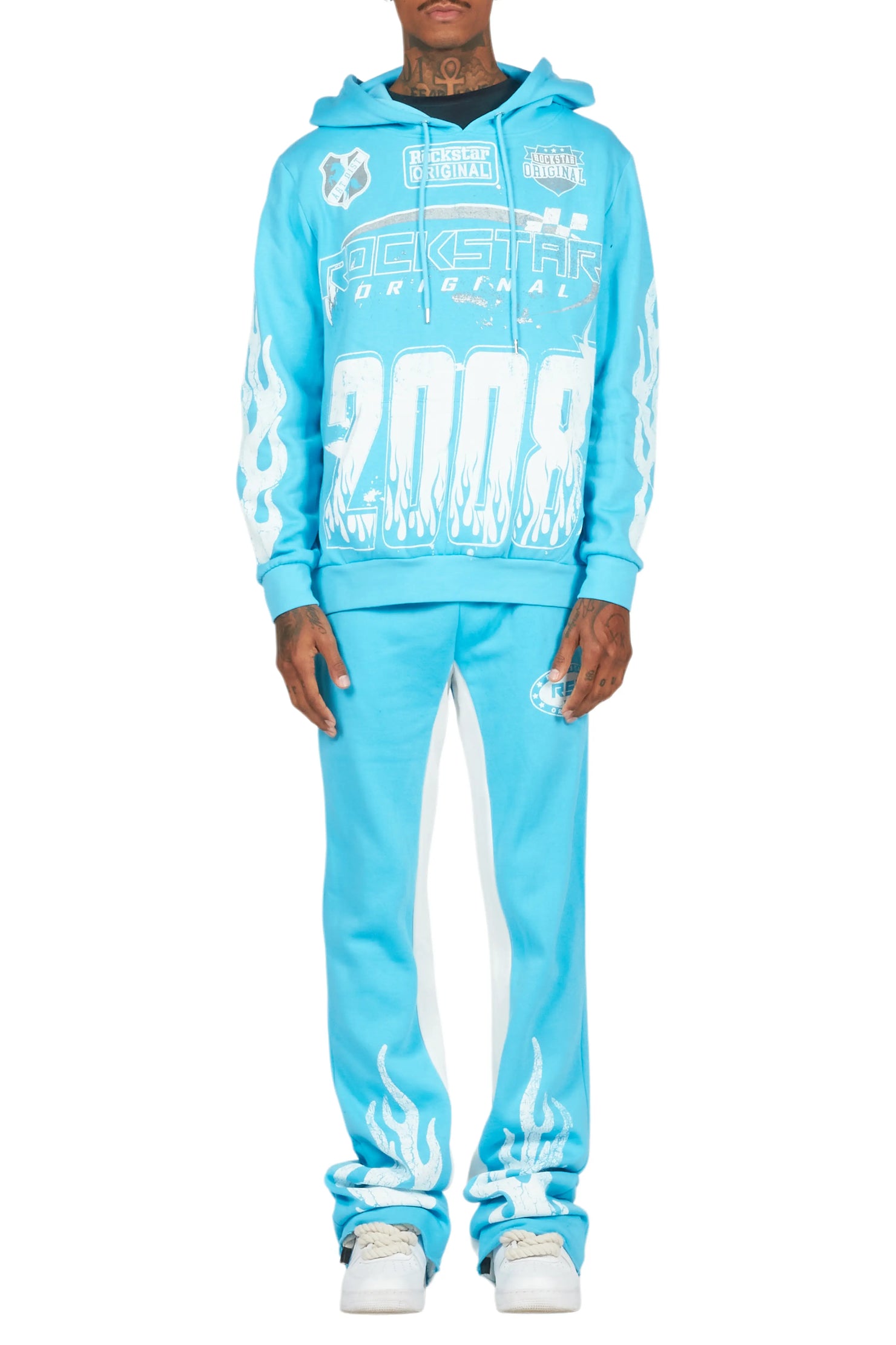 Amos Blue Hoodie/Baggy Track Pant Set