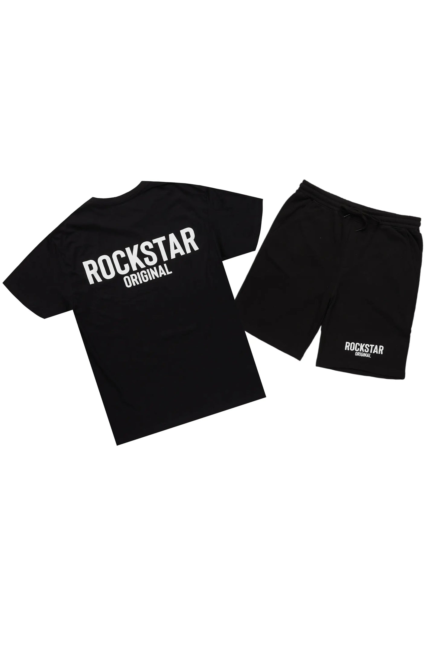 Fana Black T-Shirt Short Set