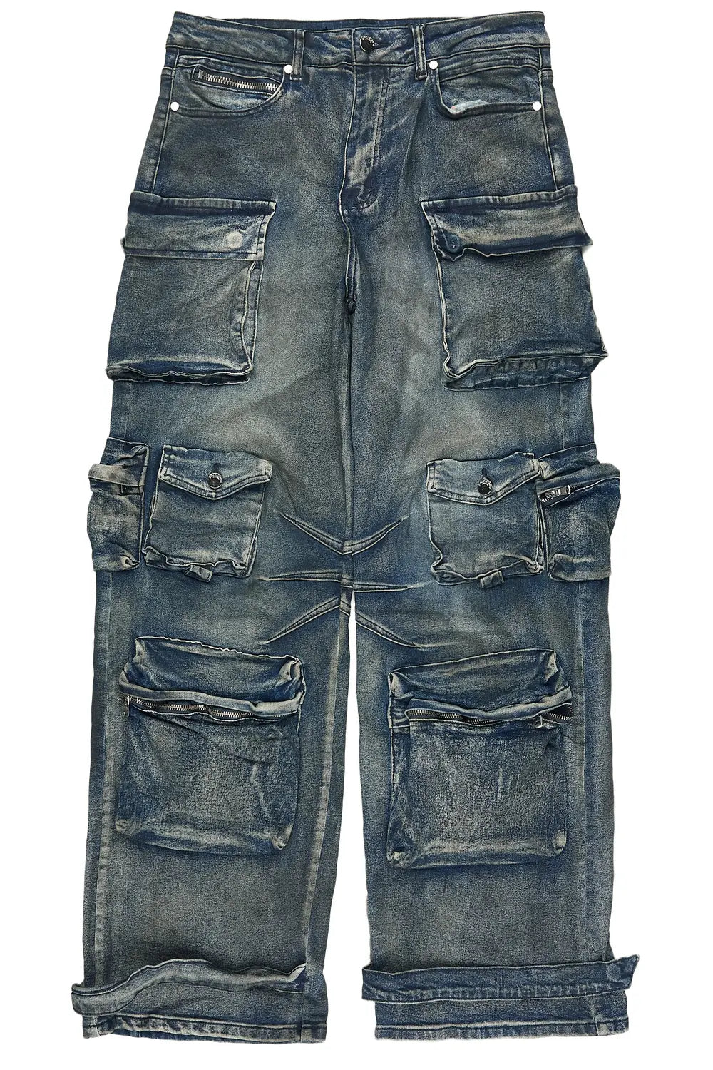 Mahesh Dark Blue Baggy Cargo Jean