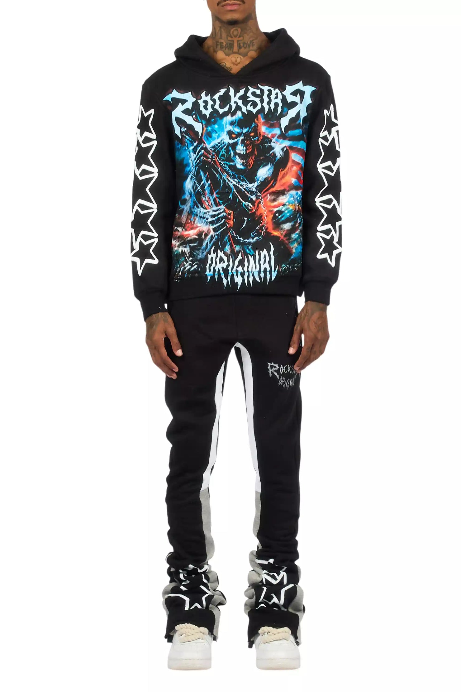 Krio Black/Grey Hoodie/Super Stacked Track Set