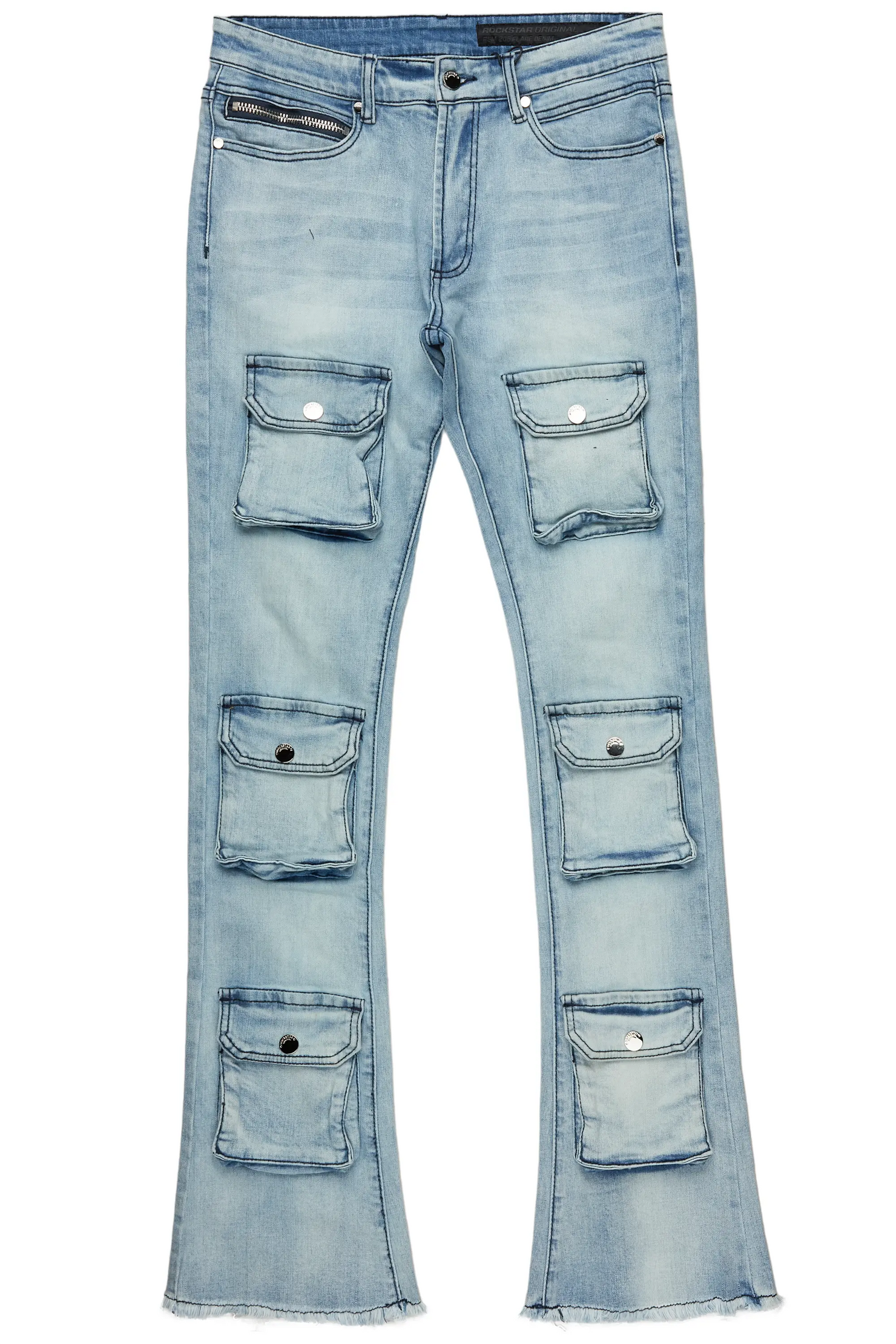 Tenzin Blue Stacked Flare Jean