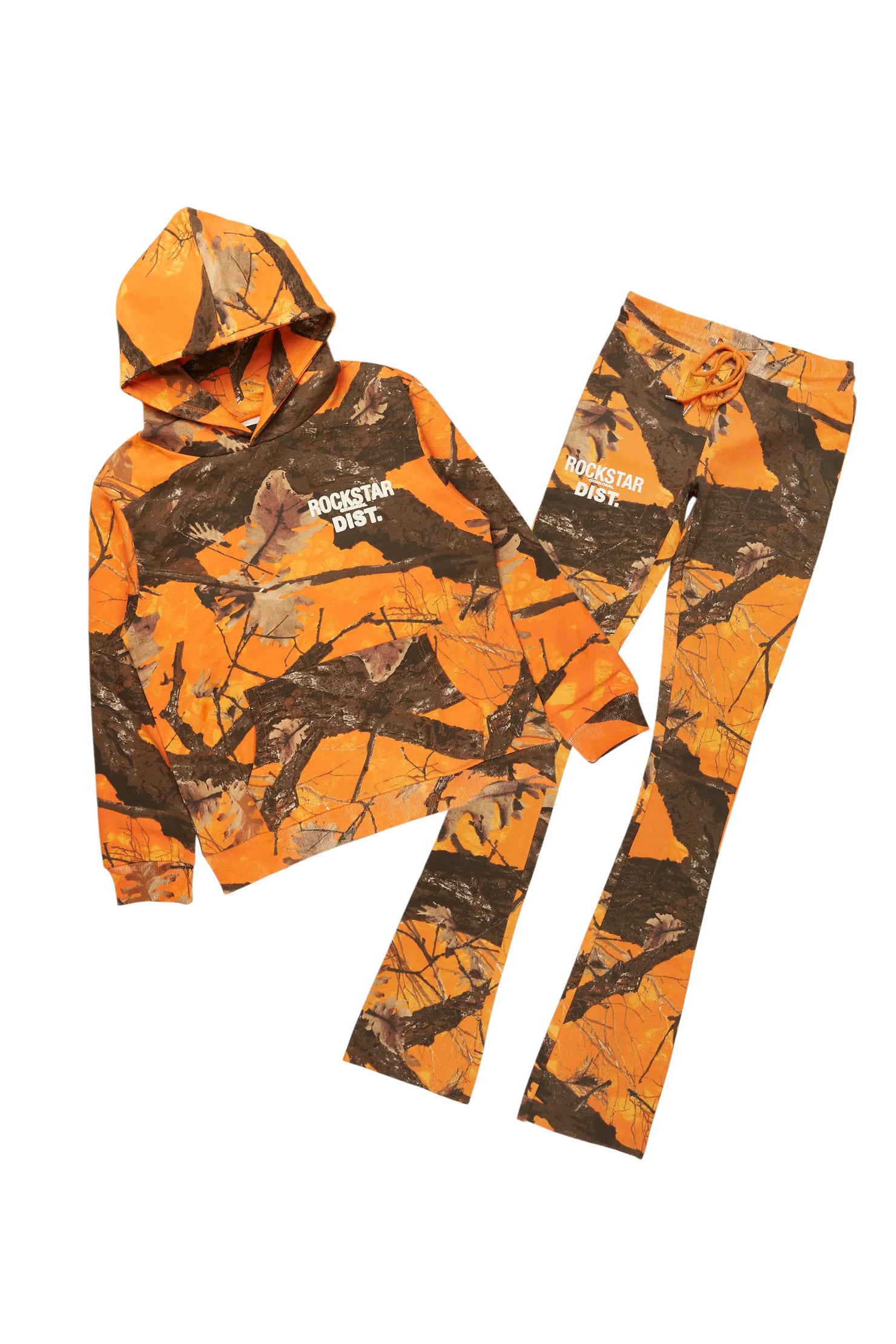 Tabby Orange Graphic Stacked Flare Track Set