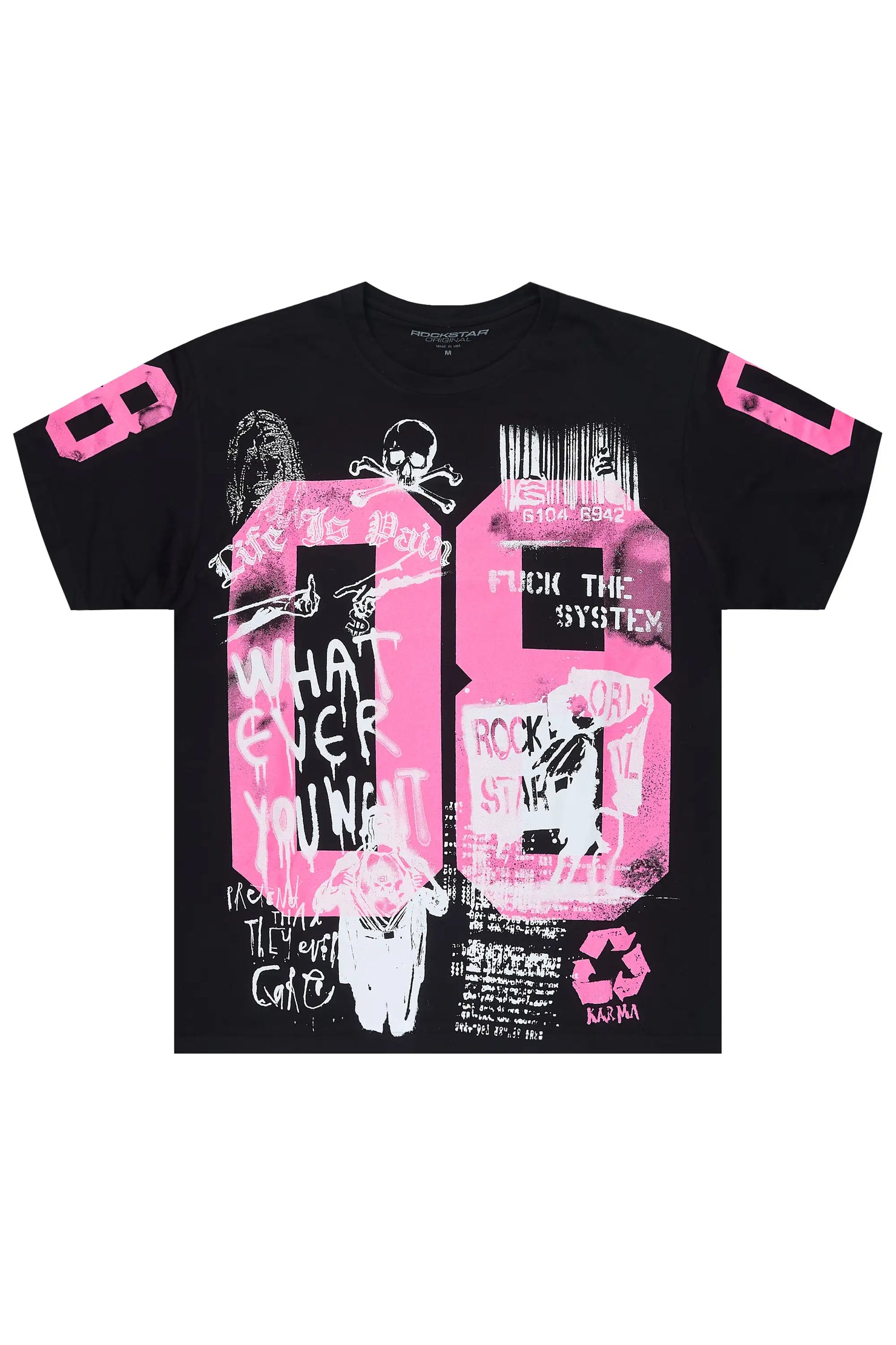 Kammile 3.0 Black/Pink Oversized T-Shirt