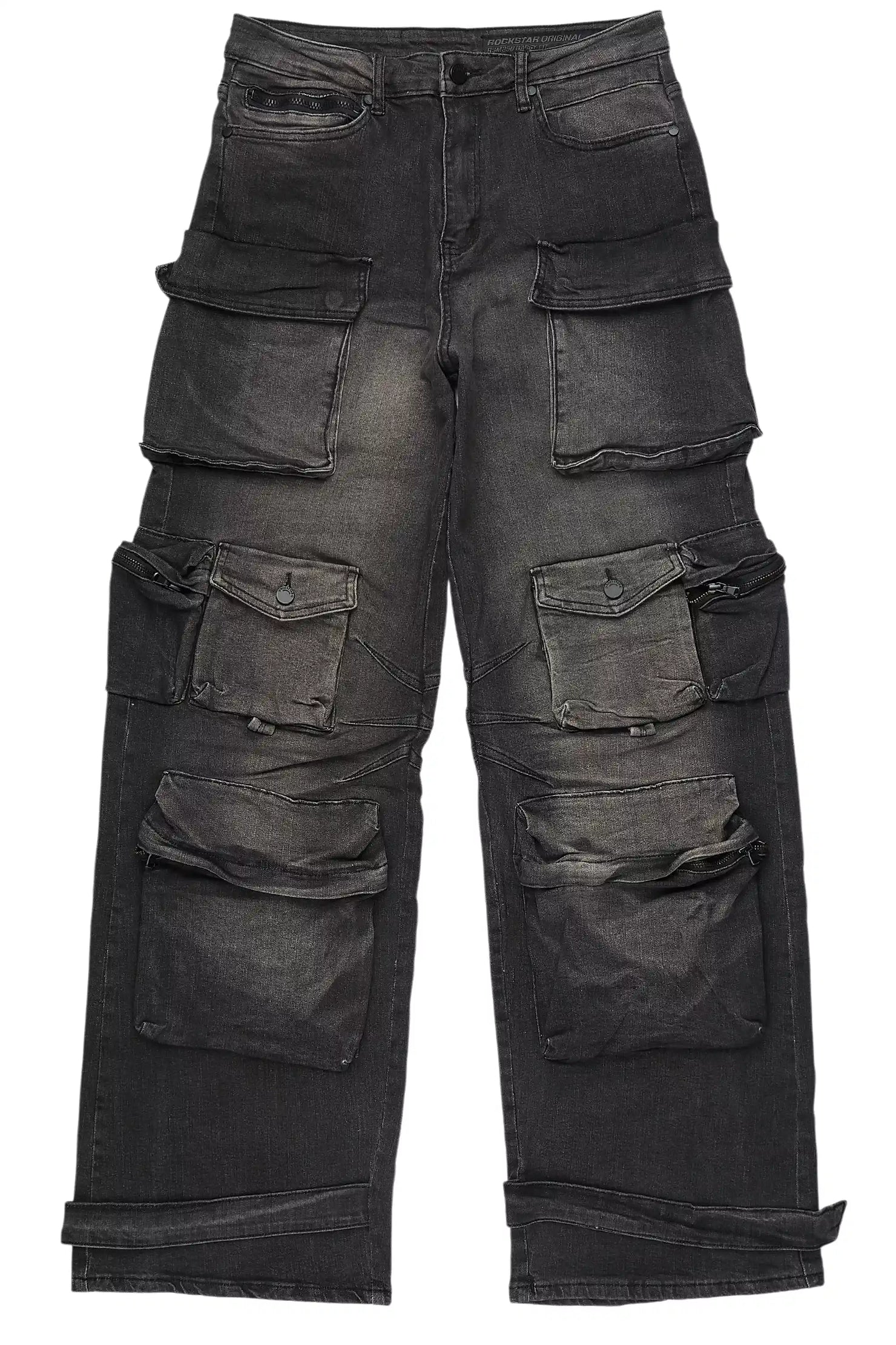 Mahesh Dark Grey Baggy Cargo Jean