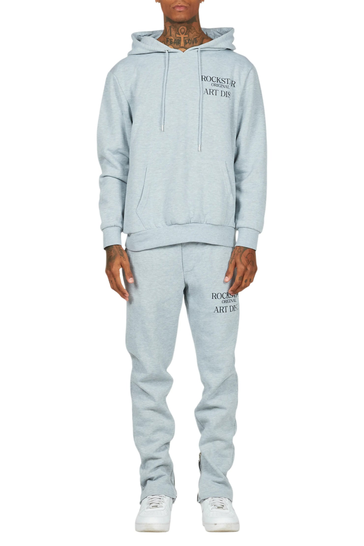 Briggs Heather Grey Hoodie/Slim Fit Track Set
