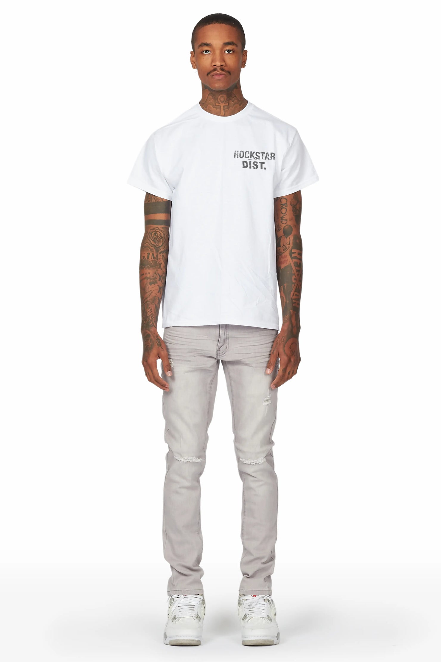 Lake White/Grey T-Shirt/Slim Fit Jean Bundle