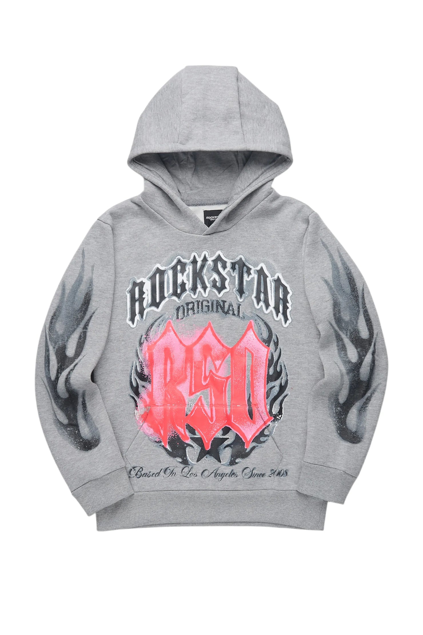 Boys Boaz Vintage Grey Graphic Hoodie