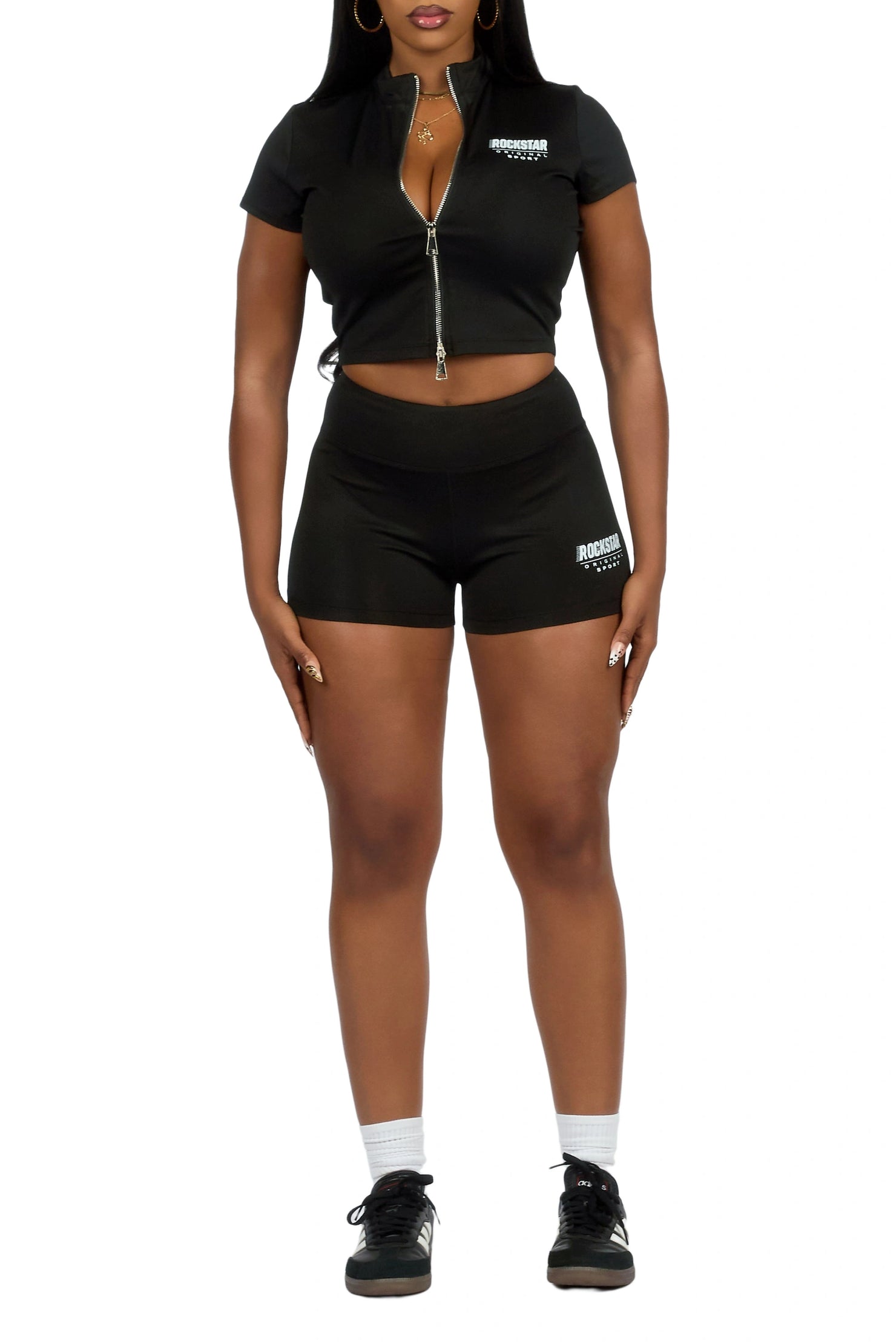 Keelana Black Active Short Set