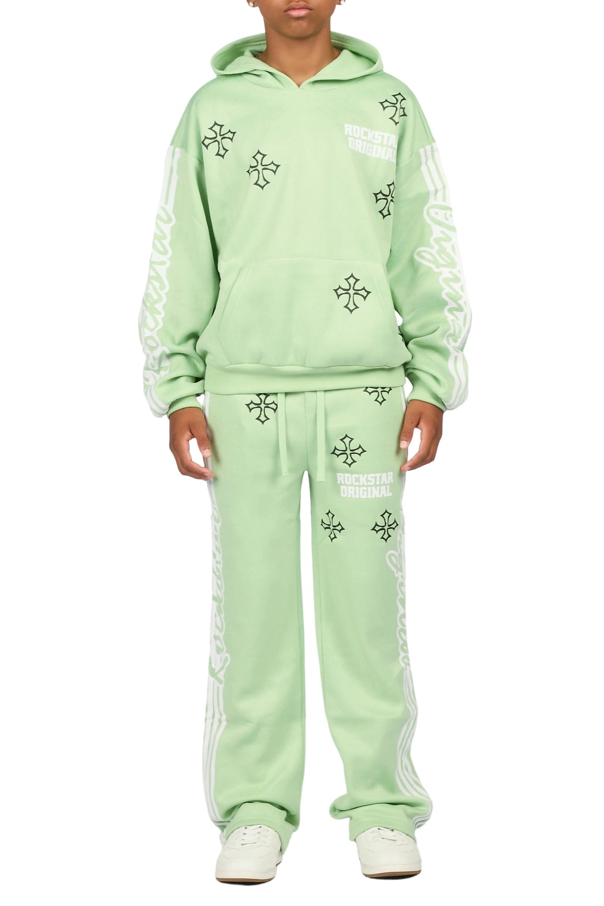 Boys Osso Sage Hoodie Stacked Track Set