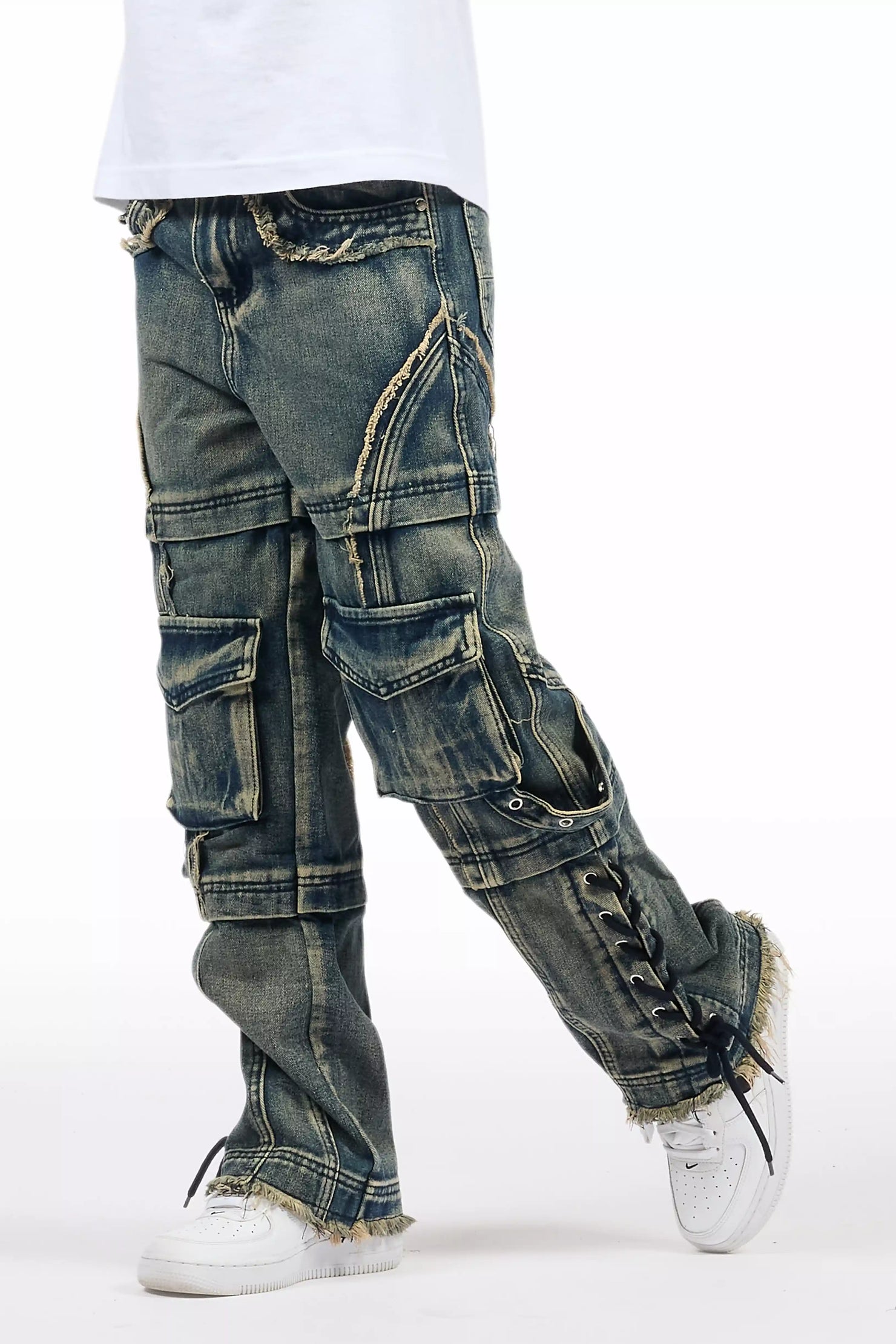 Boys Three Maxi Blue Baggy Fit Jean