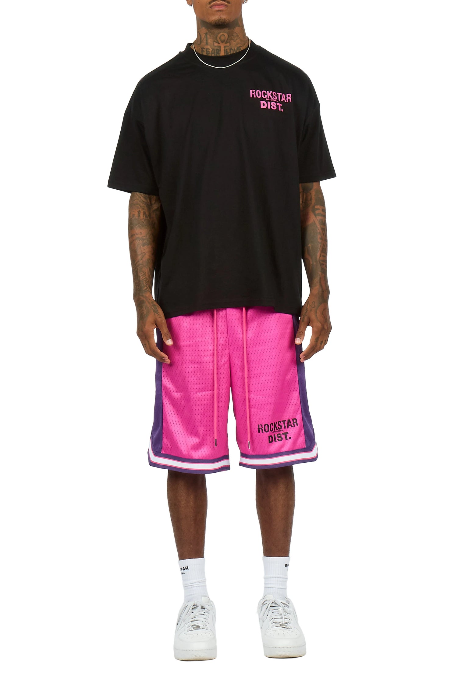 Suzano Black/Pink T-Shirt/Short Set