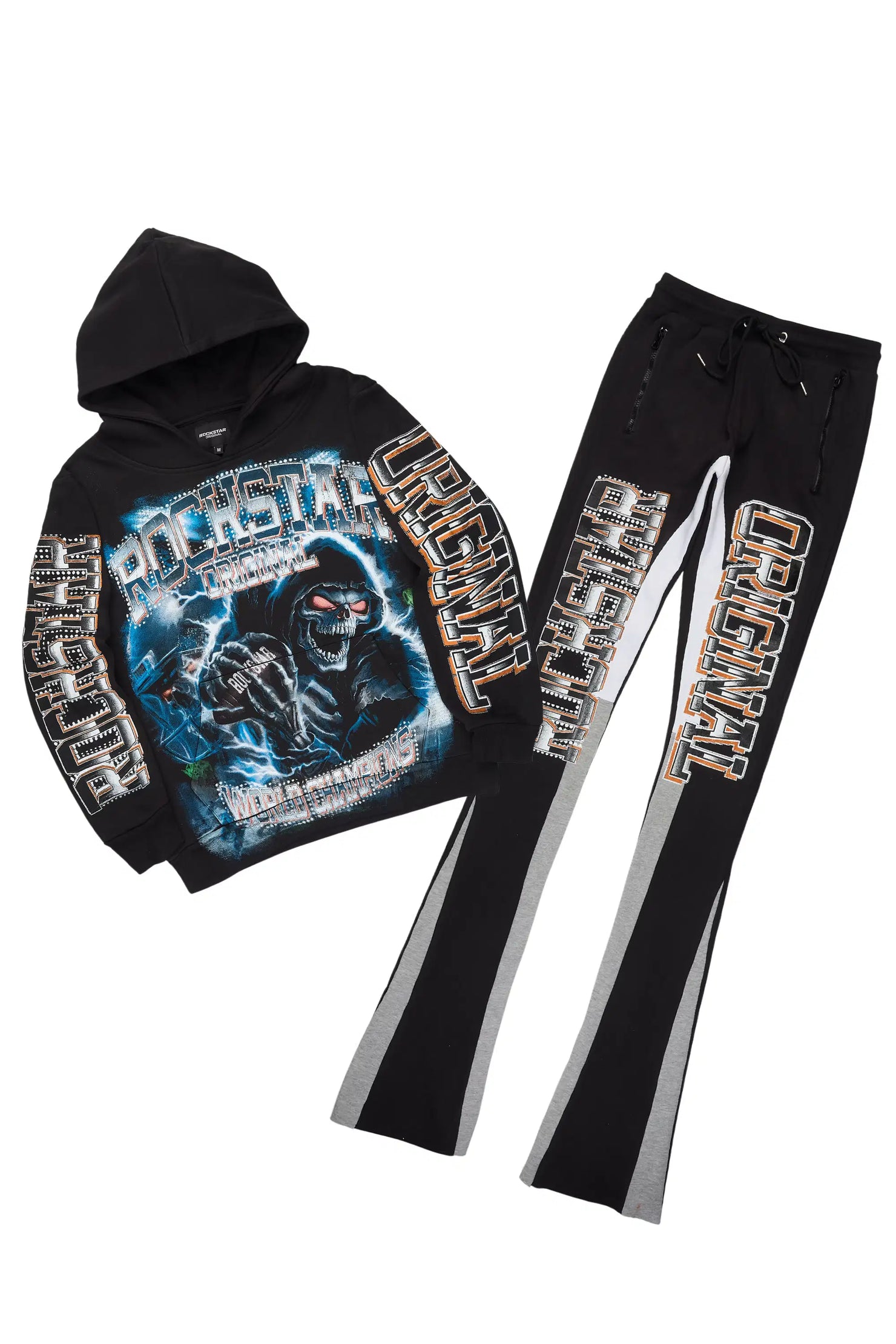 Kross Black/Multi Hoodie/Super Stacked Track Set